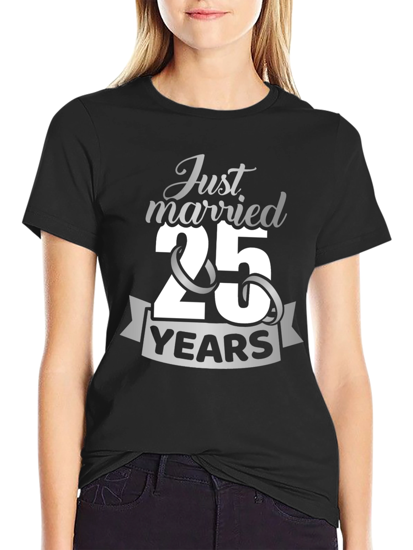 25th Anniversary T-Shirt - Just Married 25 Years