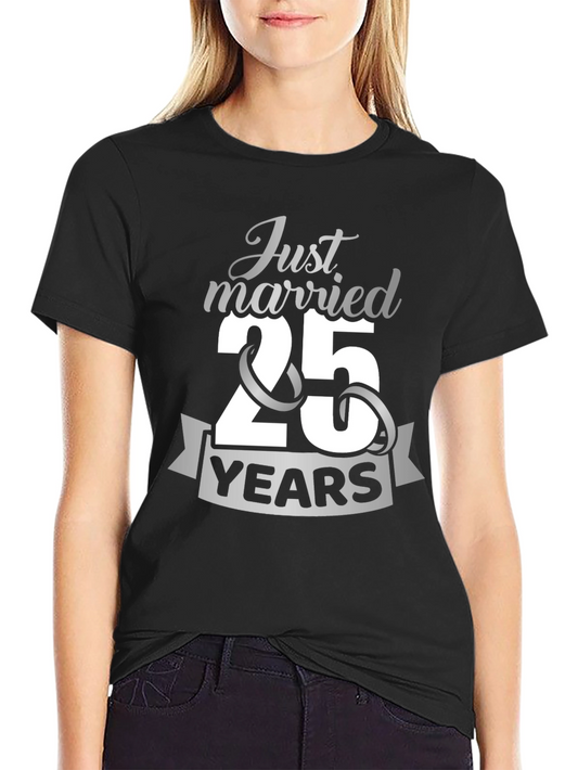 25th Anniversary T-Shirt - Just Married 25 Years