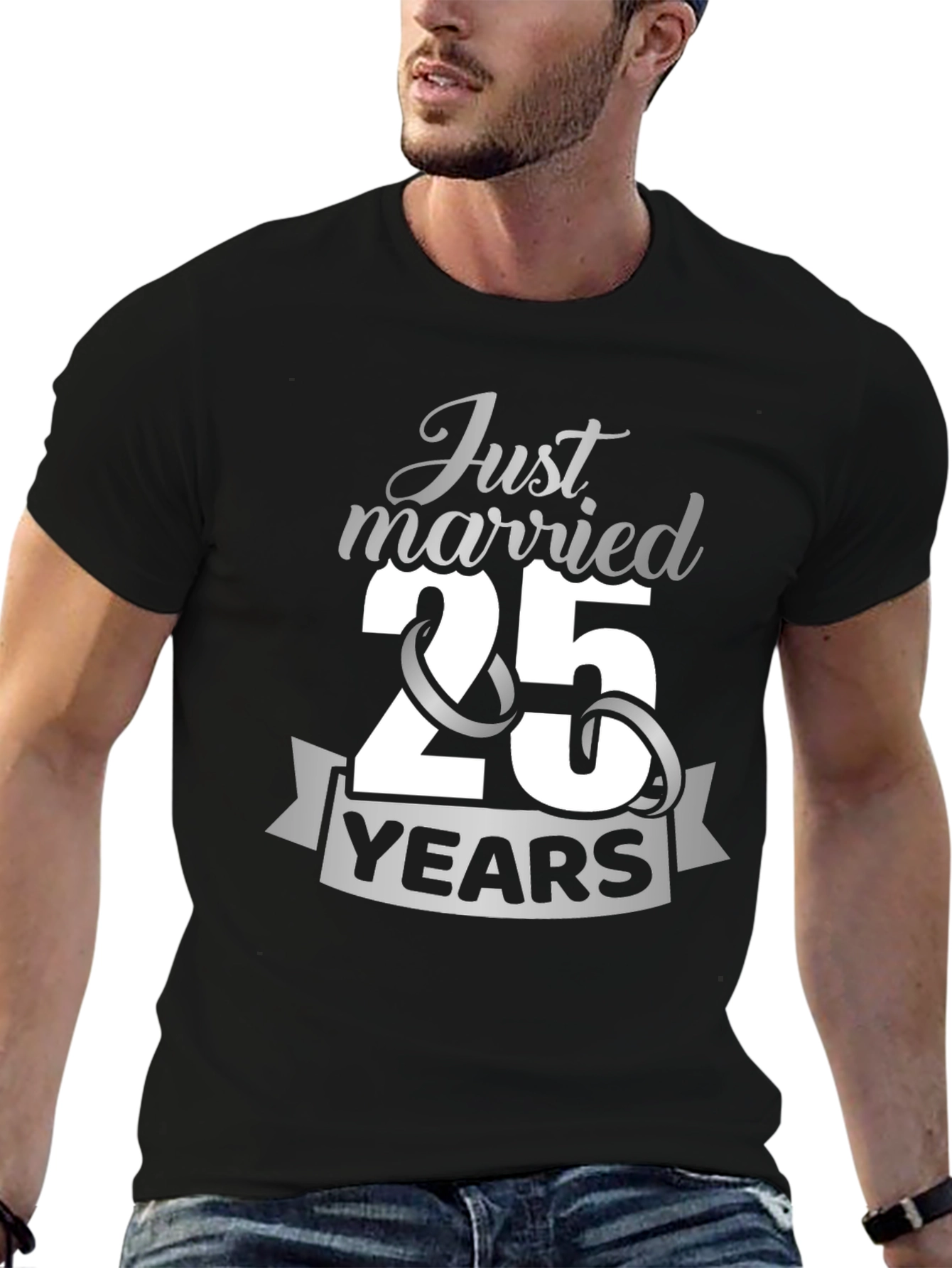25th Anniversary T-Shirt - Just Married 25 Years