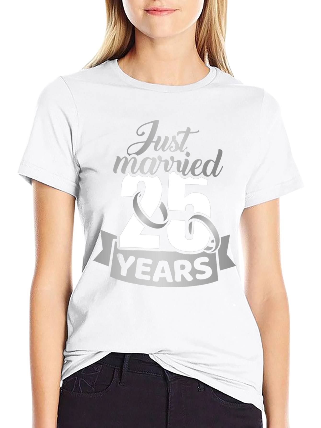 25th Anniversary T-Shirt - Just Married 25 Years
