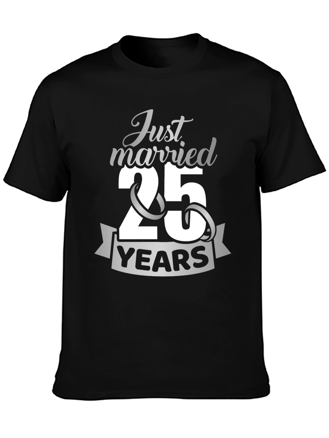 25th Anniversary T-Shirt - Just Married 25 Years