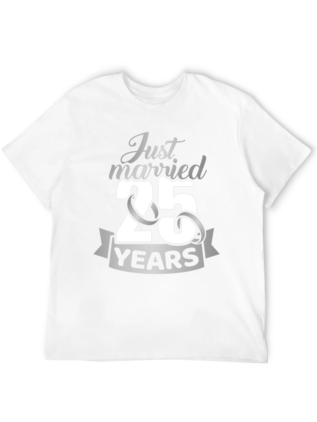25th Anniversary T-Shirt - Just Married 25 Years