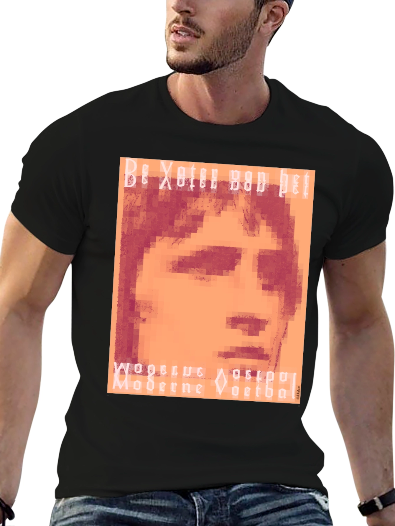 Pixelated Portrait Graphic Tee