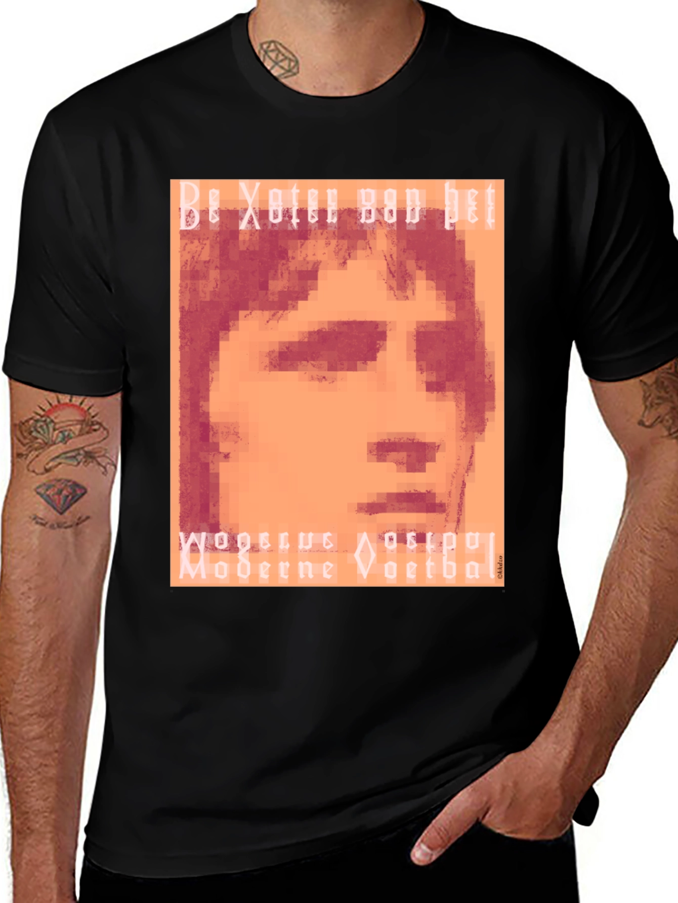 Pixelated Portrait Graphic Tee