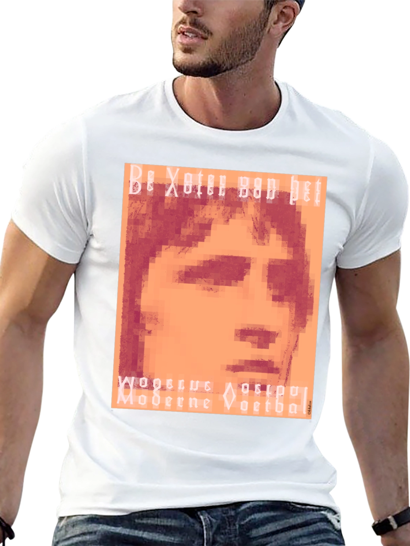 Pixelated Portrait Graphic Tee