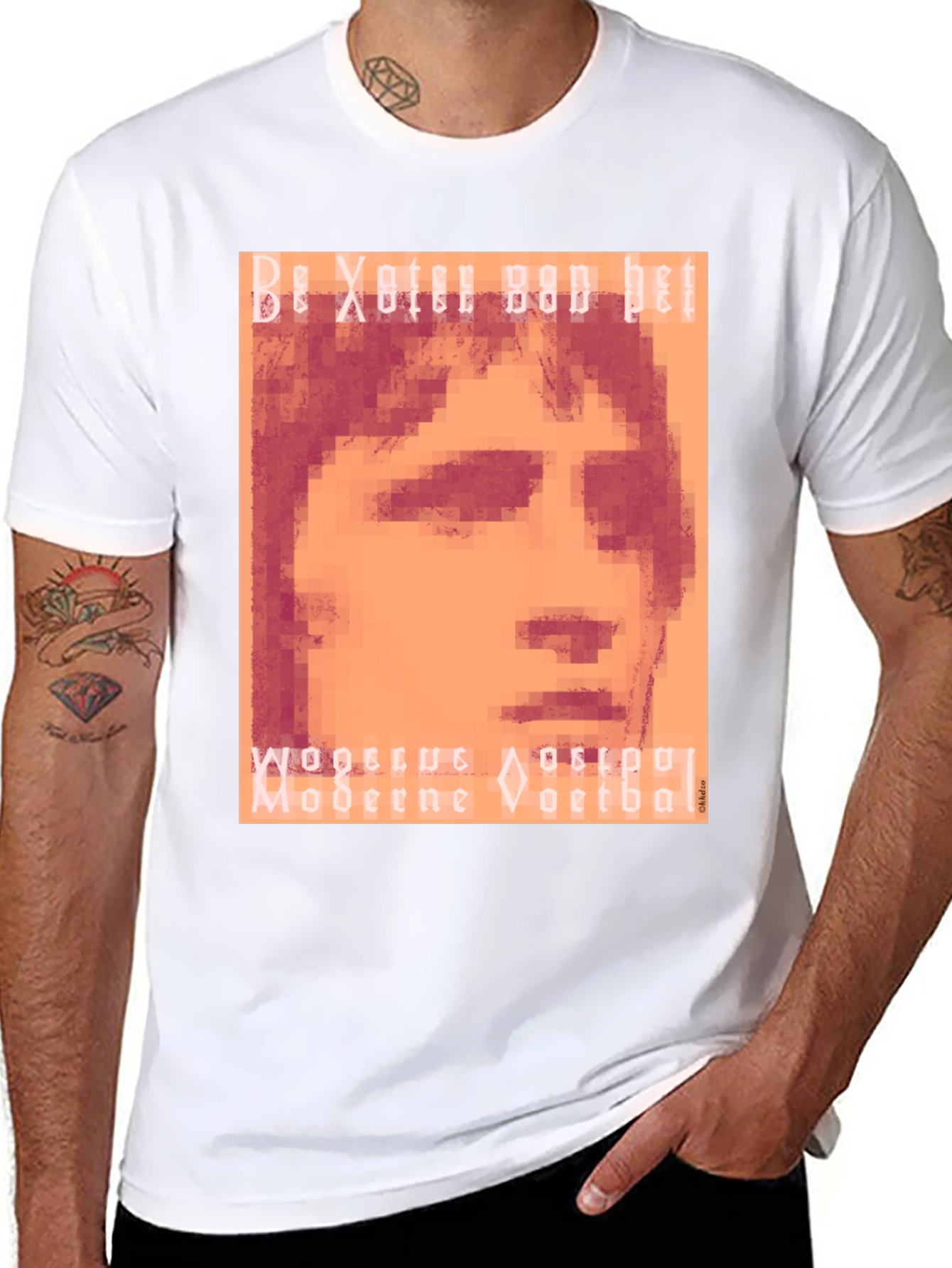 Pixelated Portrait Graphic Tee