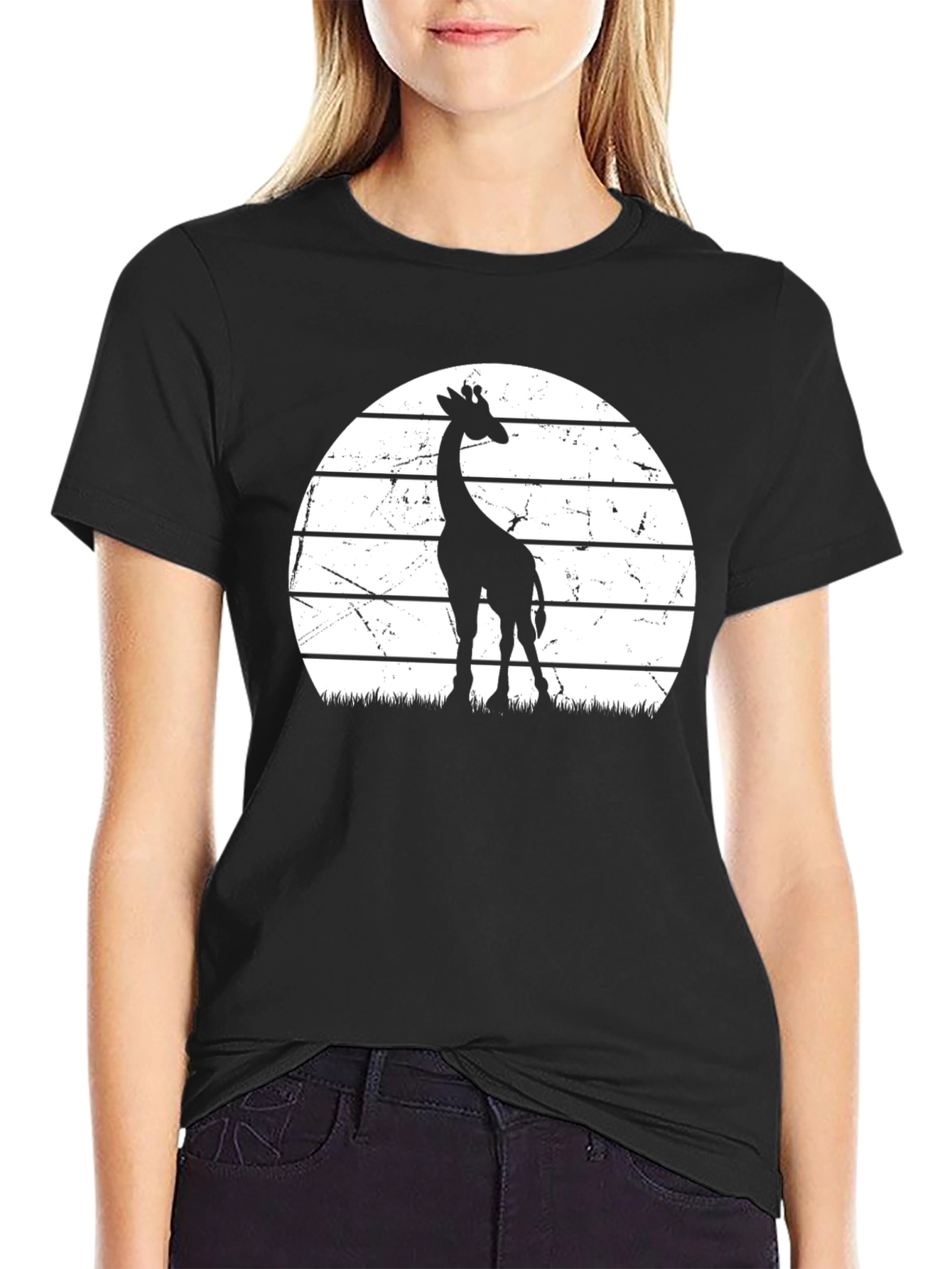 Giraffe Sunset T-Shirt