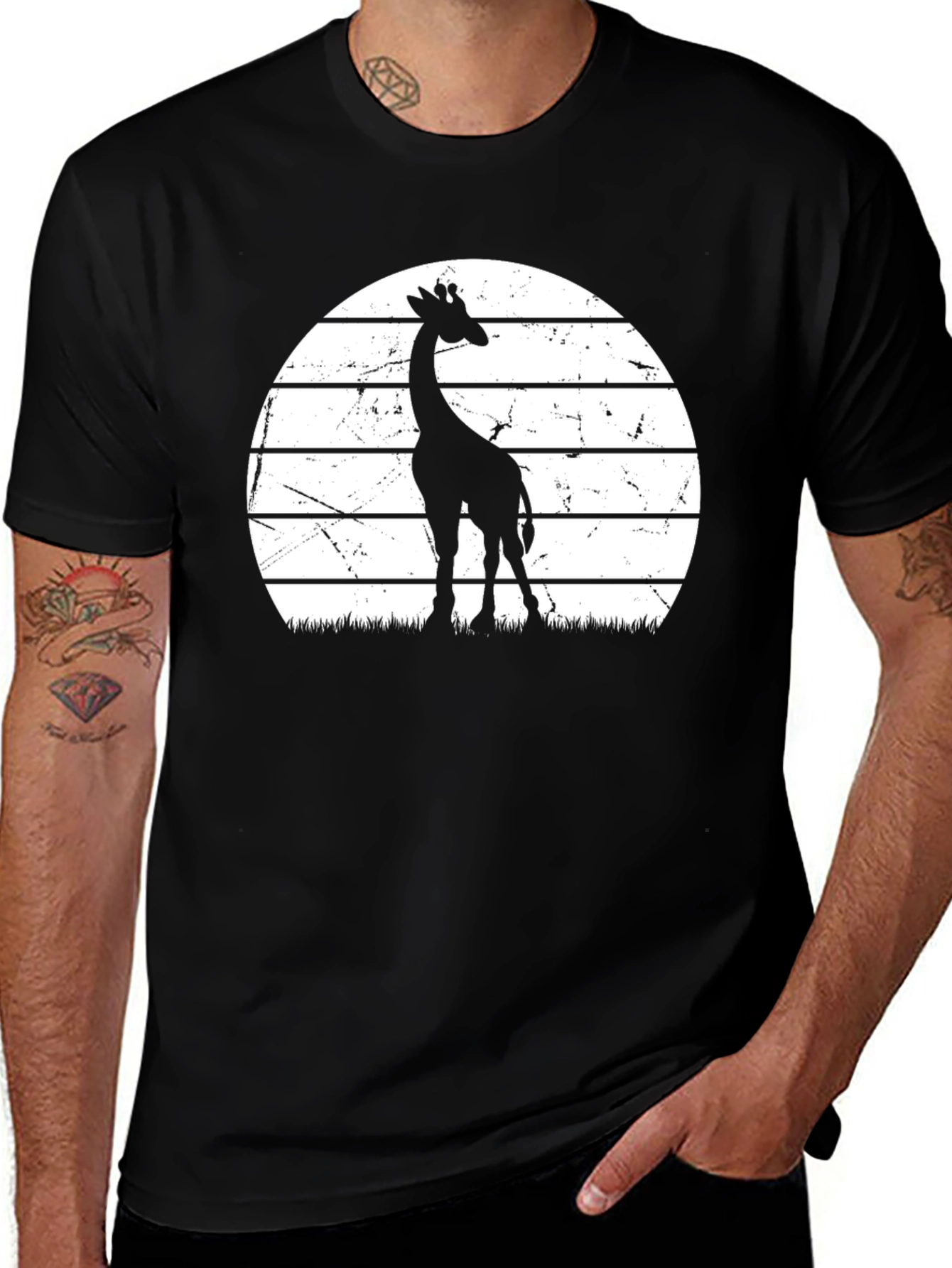 Giraffe Sunset T-Shirt