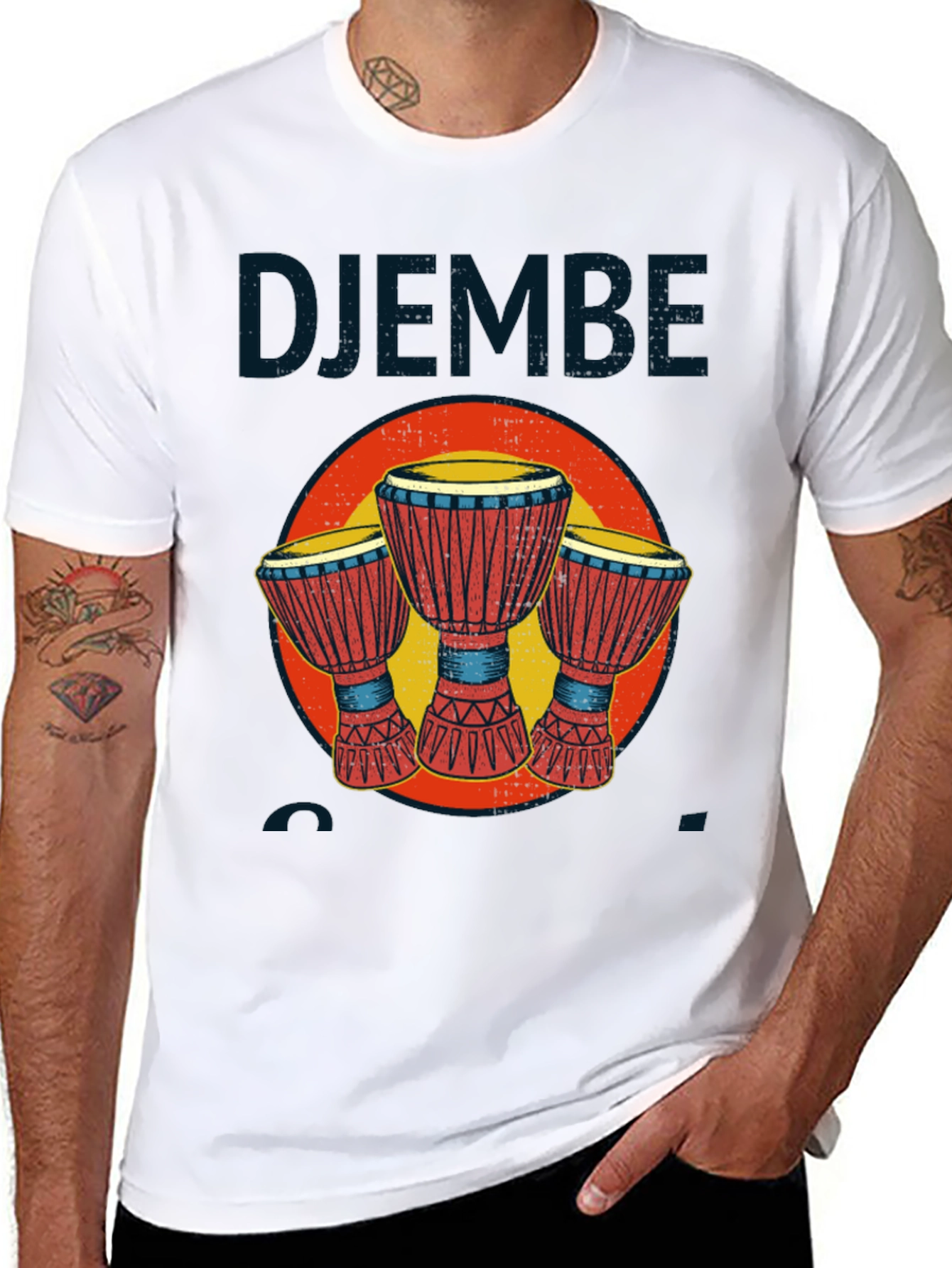 Djembe Drum Graphic T-Shirt - Music Lover Tee