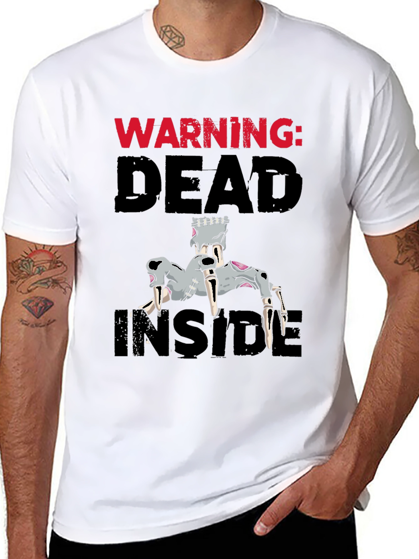 Warning: Dead Inside Graphic Tee - Black