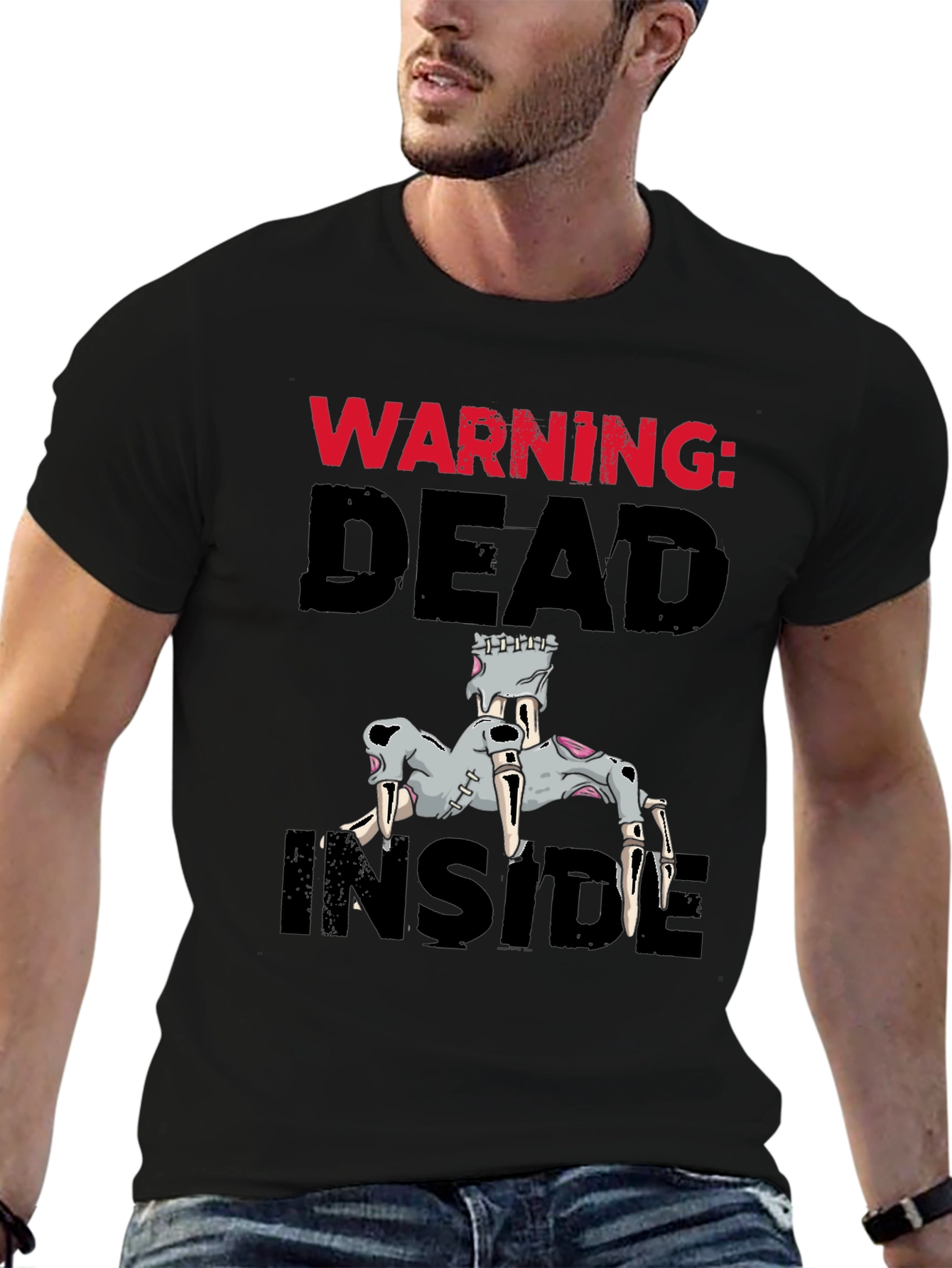 Warning: Dead Inside Graphic Tee - Black