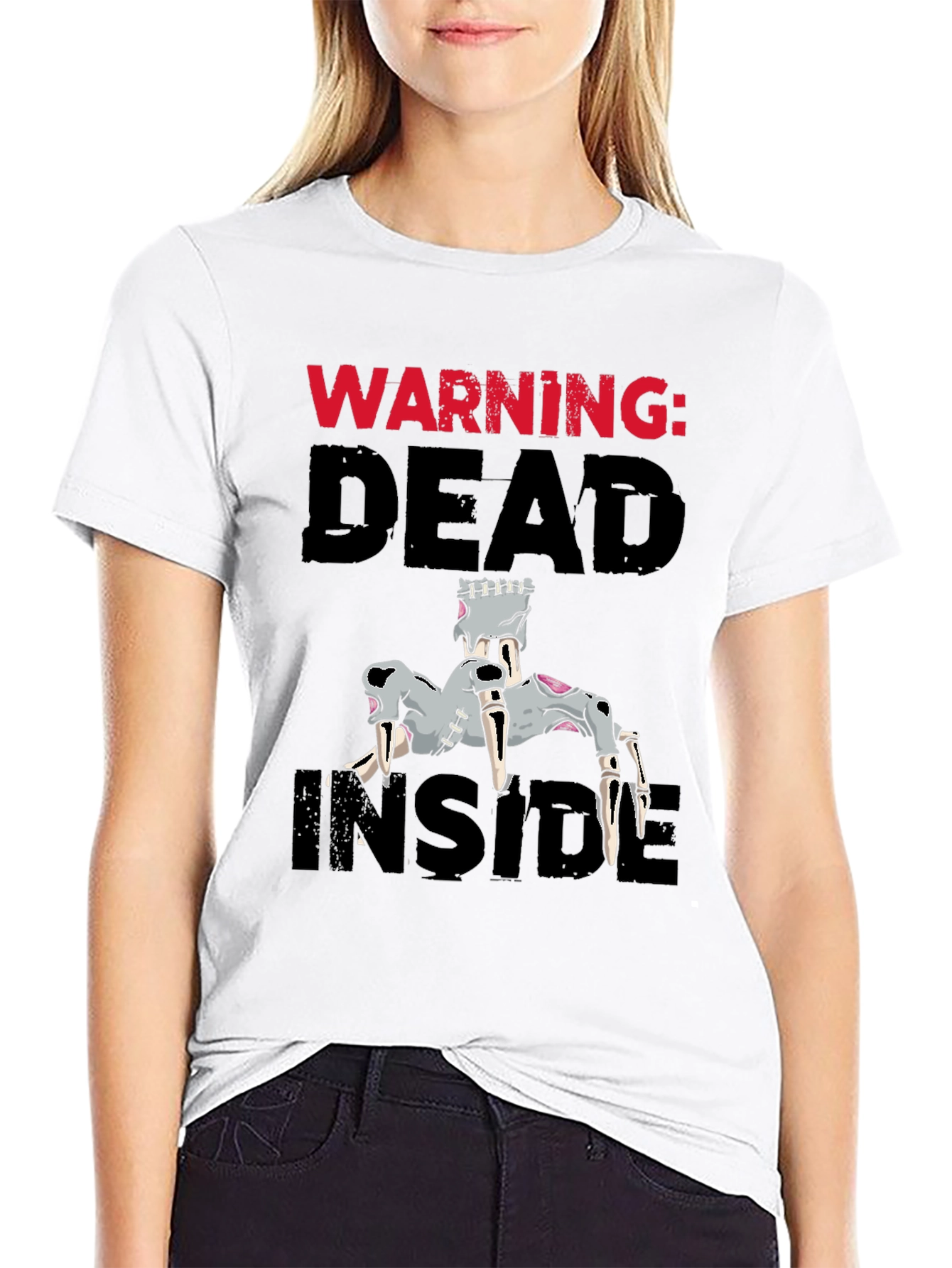 Warning: Dead Inside Graphic Tee - Black