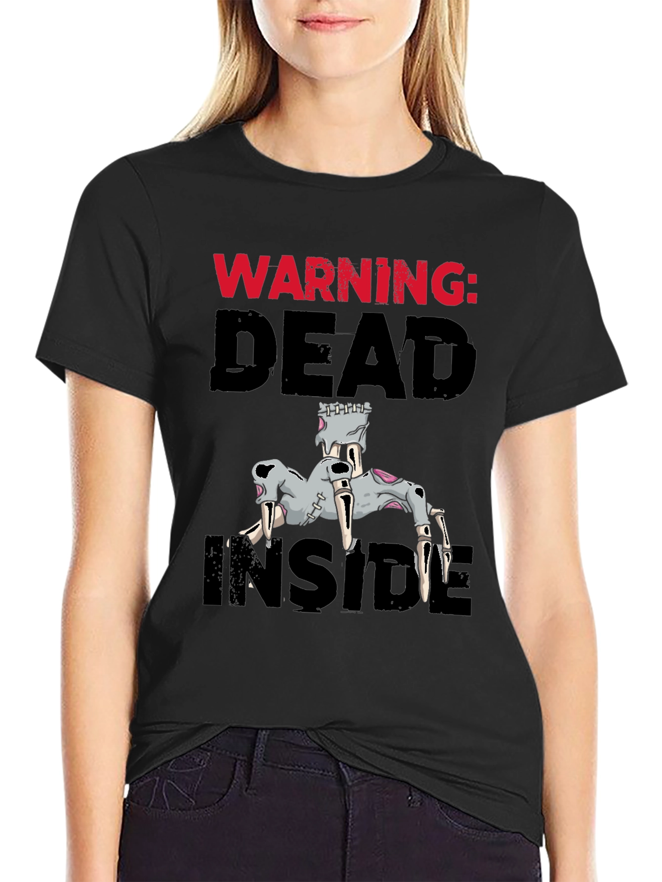 Warning: Dead Inside Graphic Tee - Black