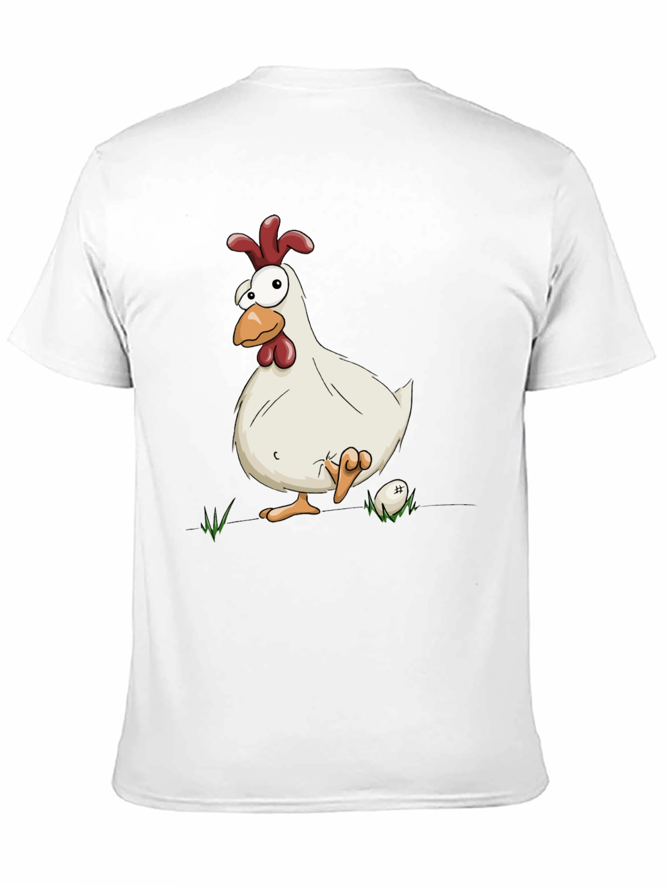 Funny Chicken Graphic Black T-Shirt