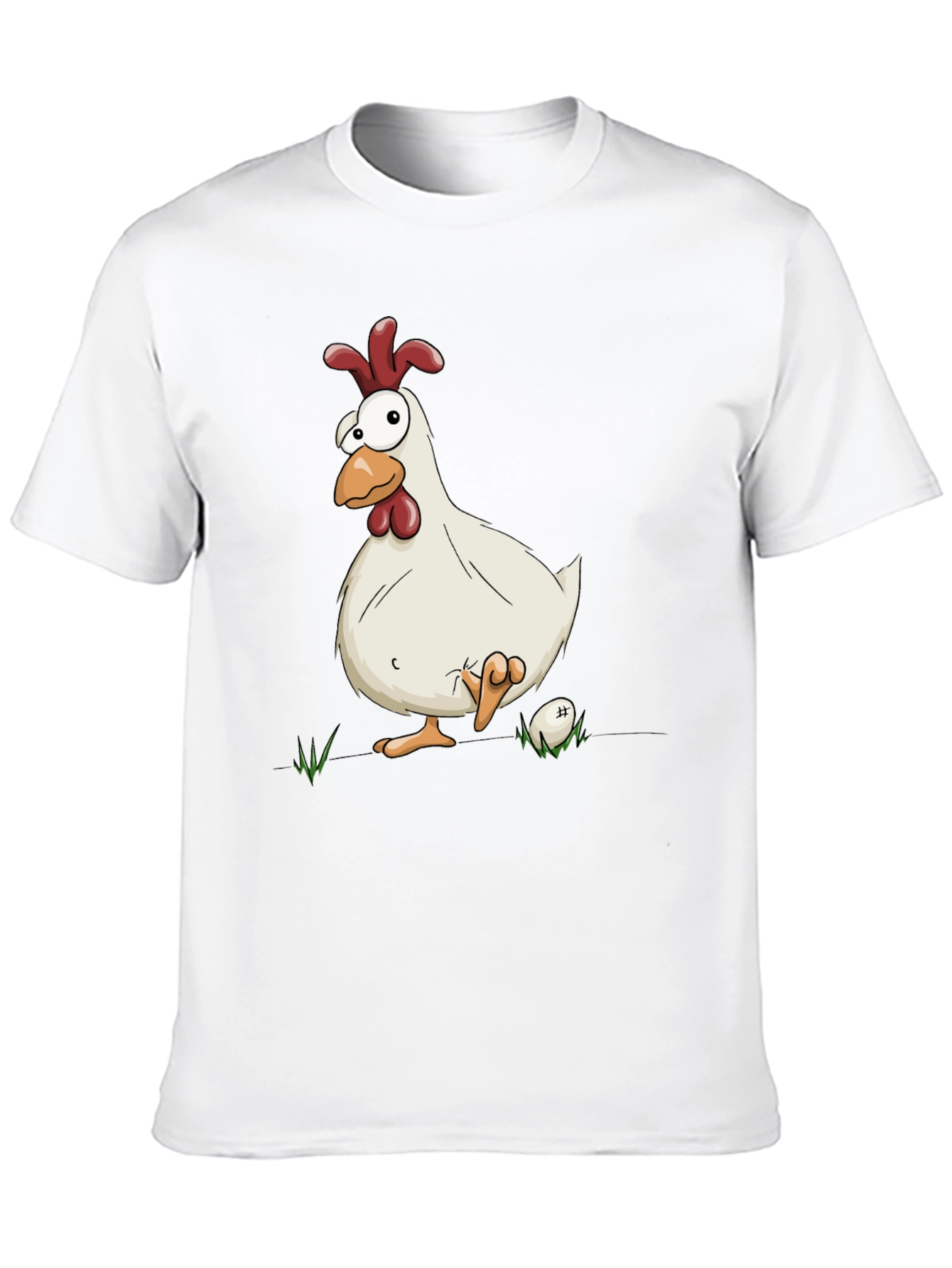 Funny Chicken Graphic Black T-Shirt