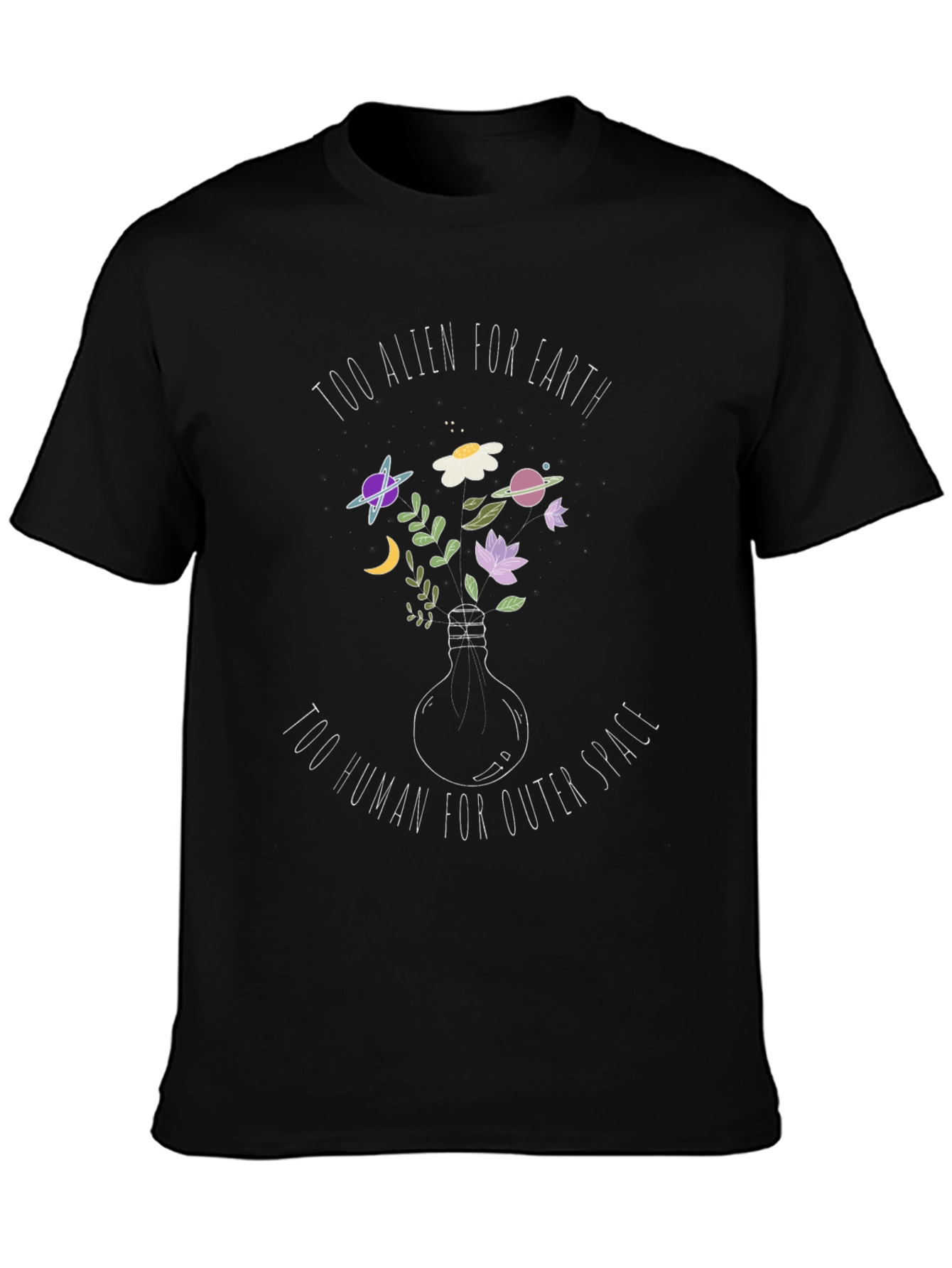 Alien/Human T-Shirt: Unique Space Design