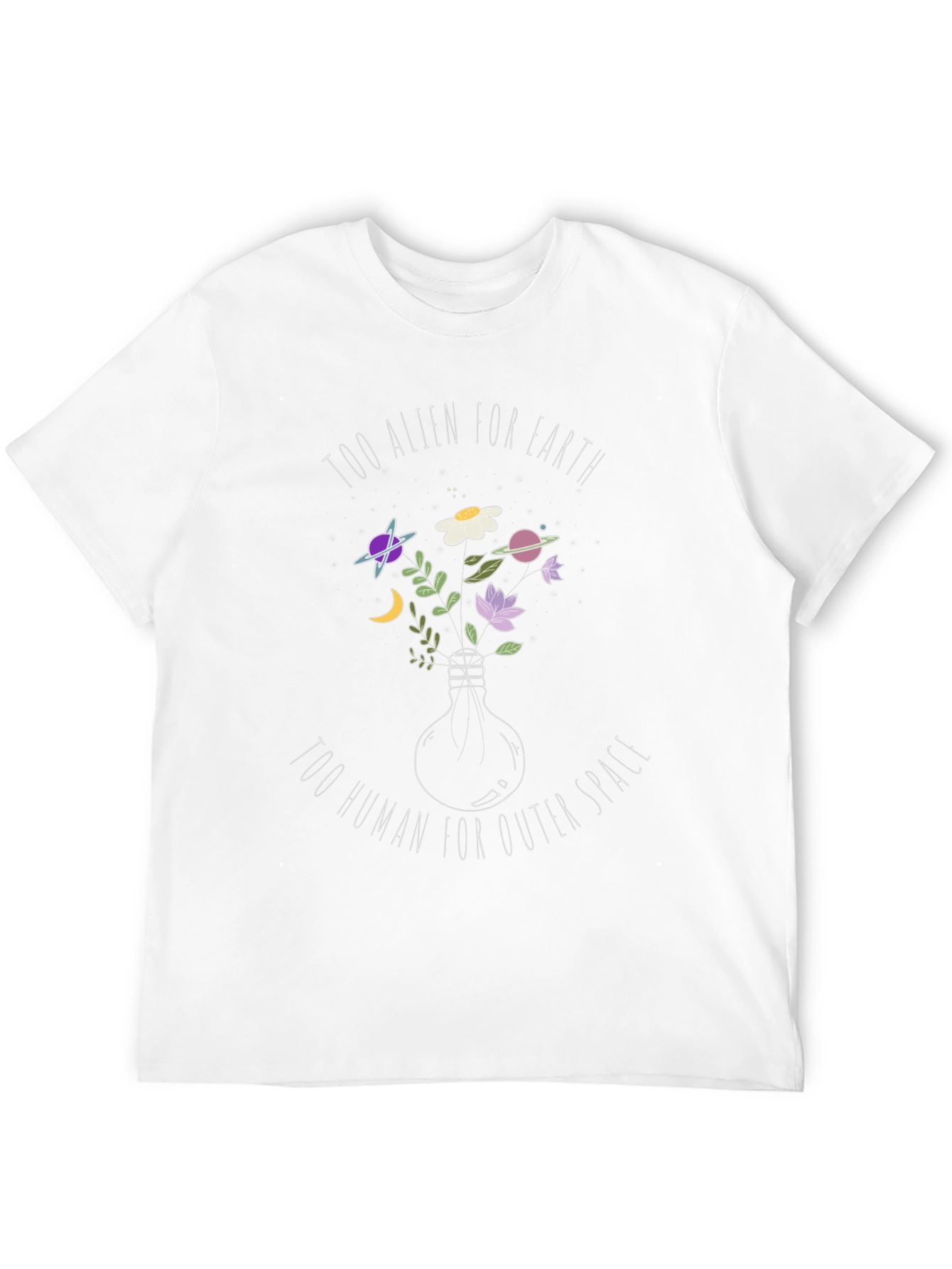 Alien/Human T-Shirt: Unique Space Design