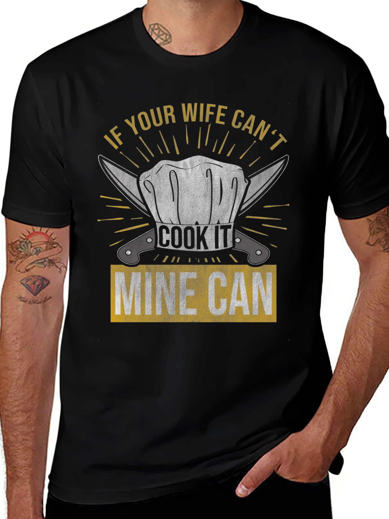 Funny Chef Wife T-Shirt - Mine Can Cook It!