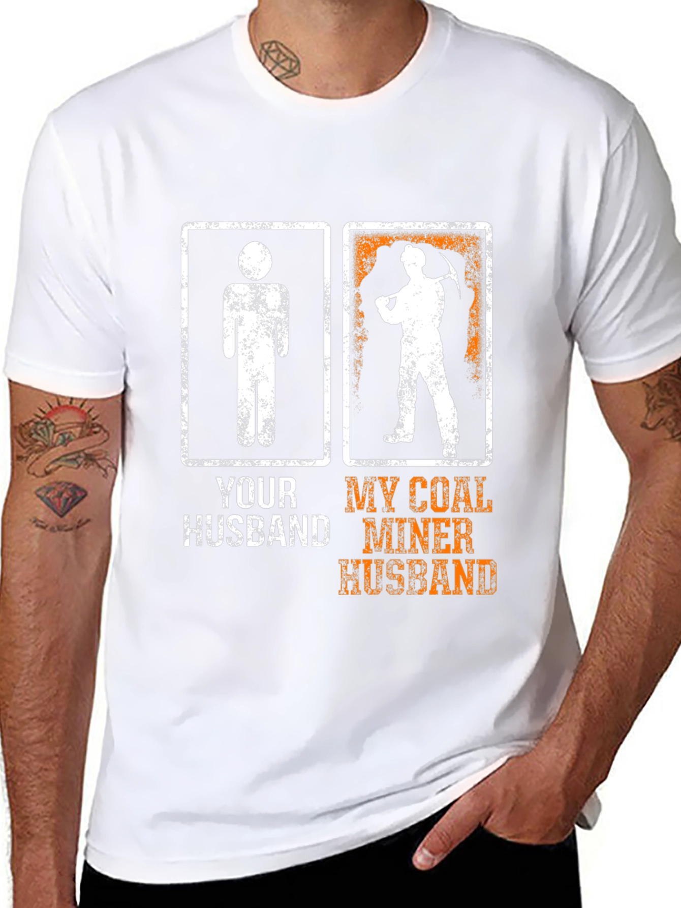 Coal Miner Husband Graphic T-Shirt