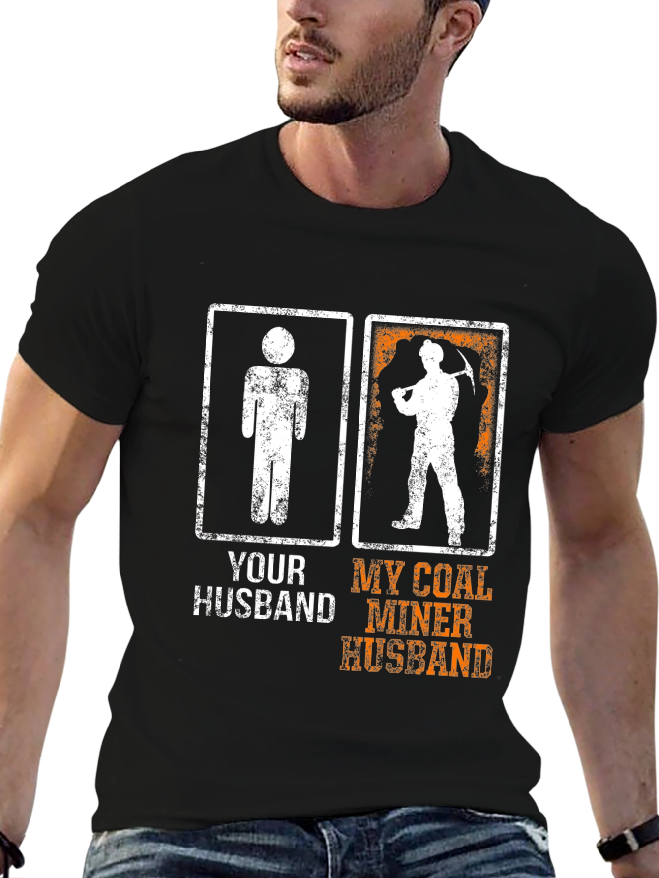 Coal Miner Husband Graphic T-Shirt