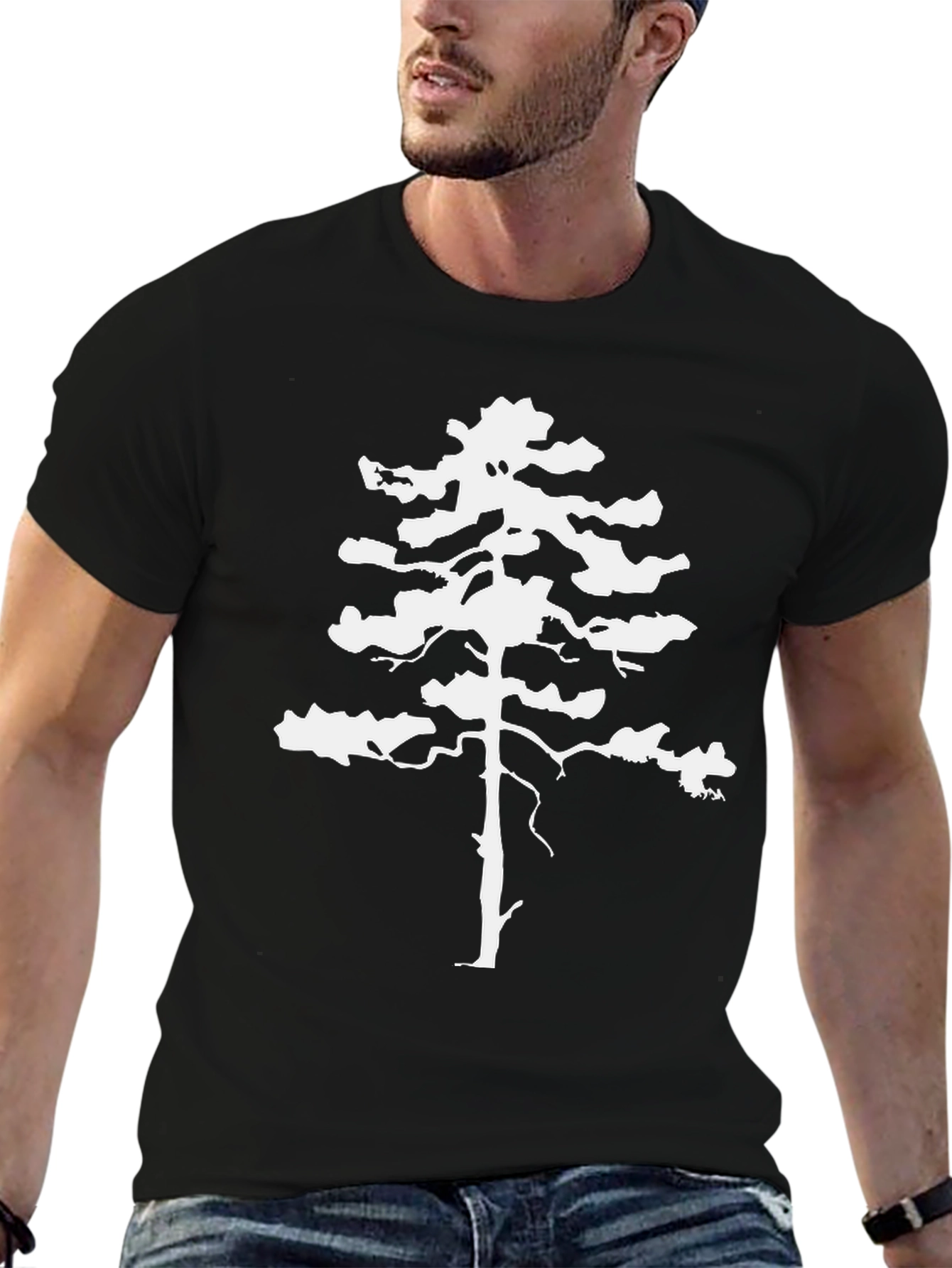 Pine Tree Graphic Tee - Nature Inspired Cotton T-Shirt