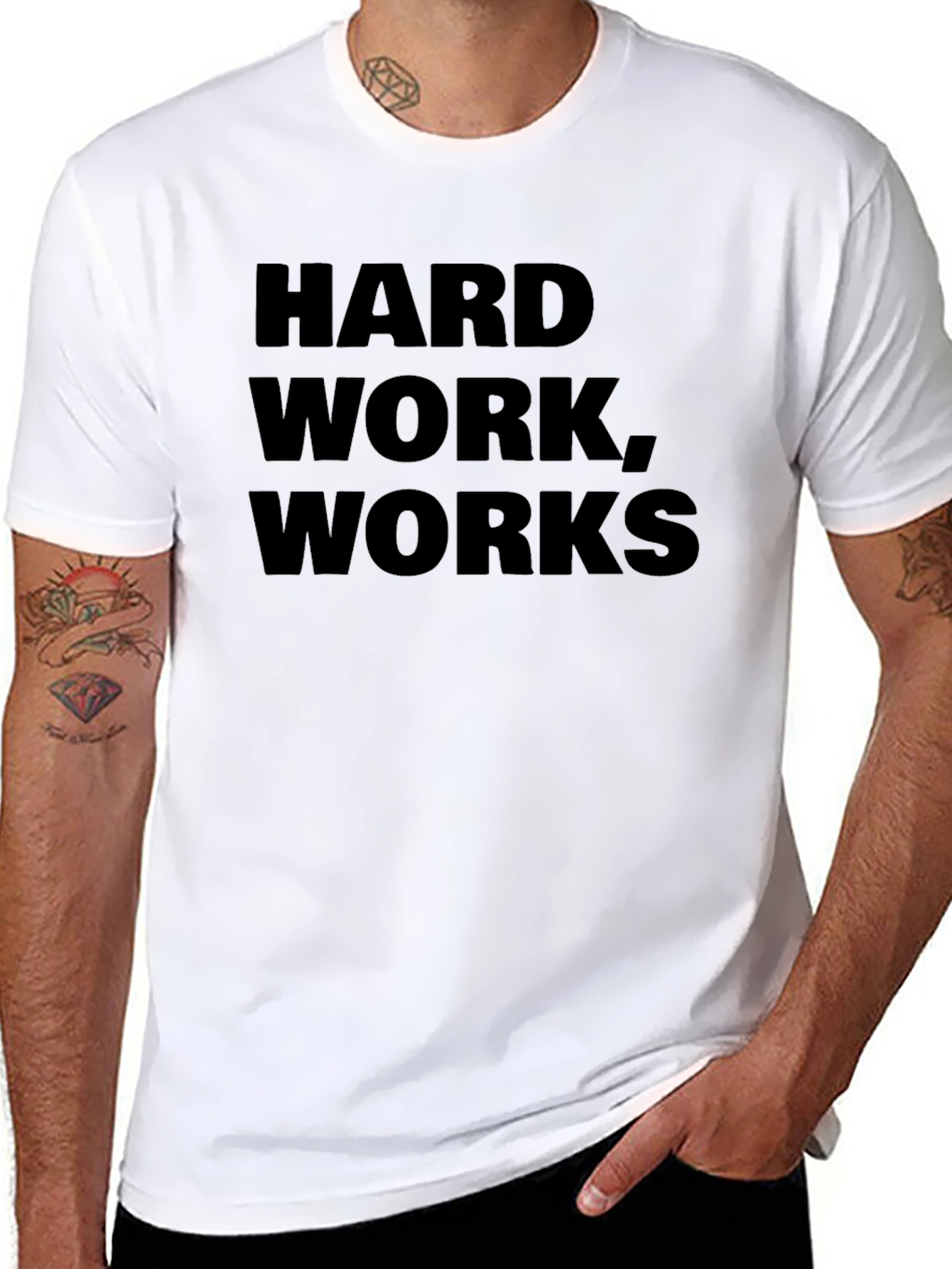 Hard Work Works Black Graphic Tee