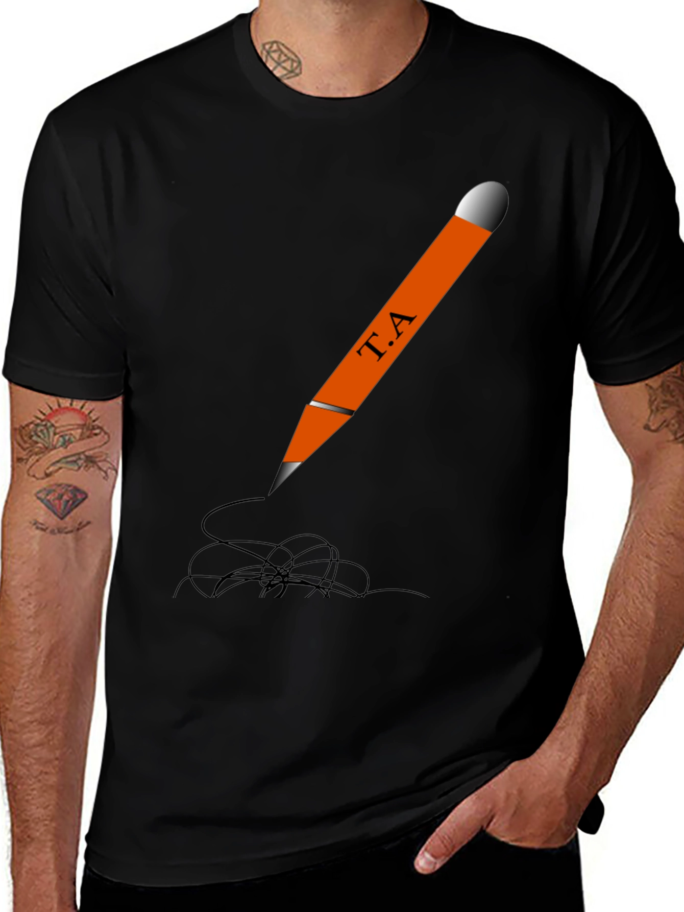 Creative Pencil T-Shirt - Artistic Design