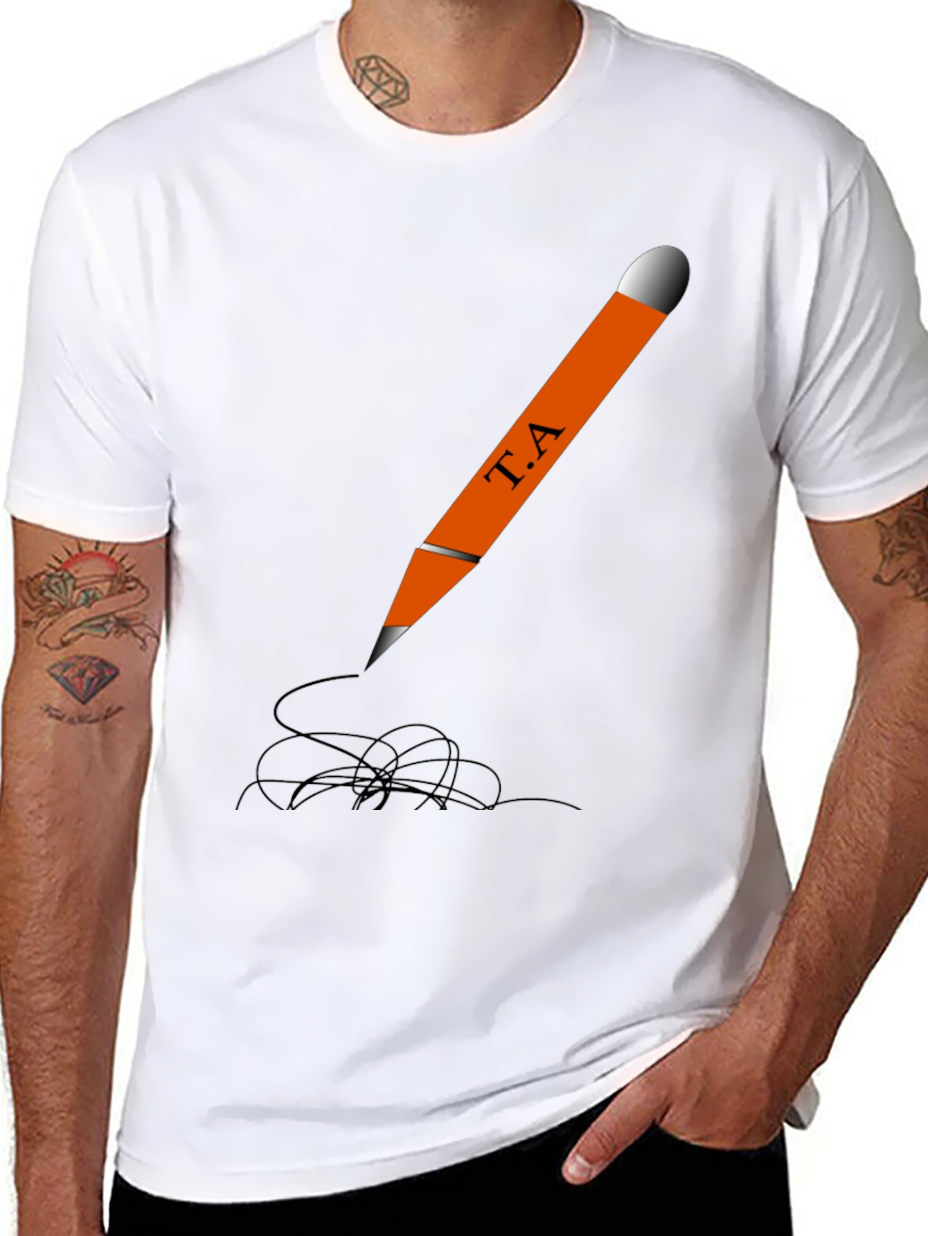 Creative Pencil T-Shirt - Artistic Design