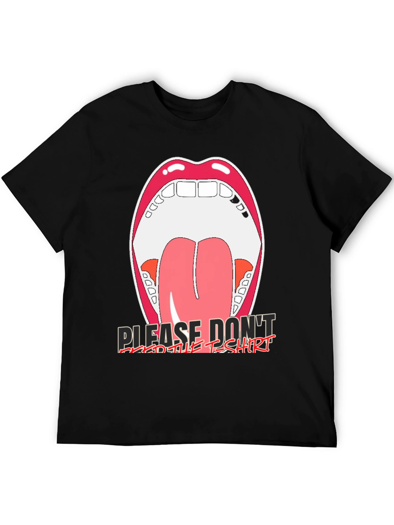 Open Mouth Graphic Tee - Please Dont