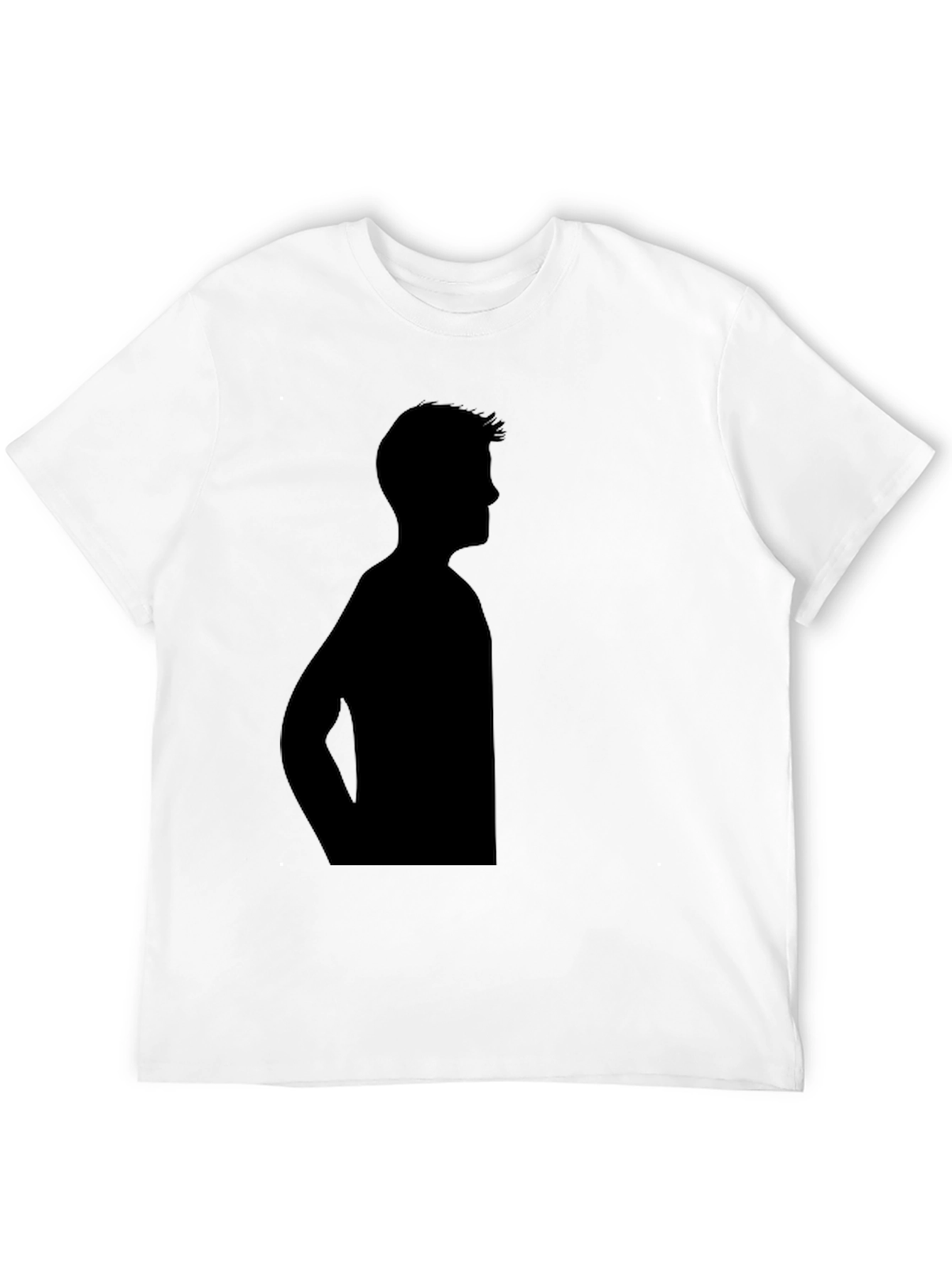 Mens Black Silhouette Graphic Tee