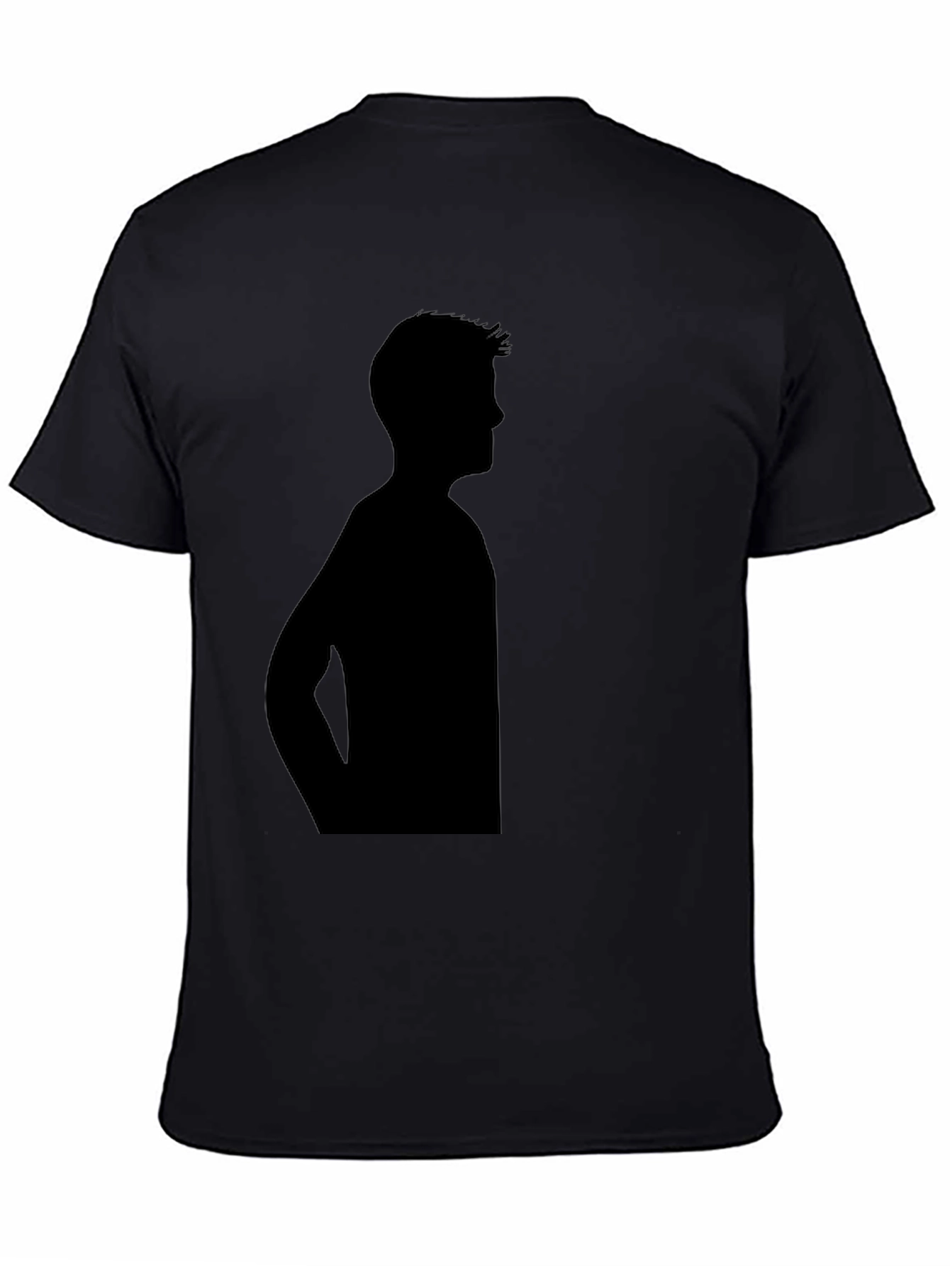 Mens Black Silhouette Graphic Tee