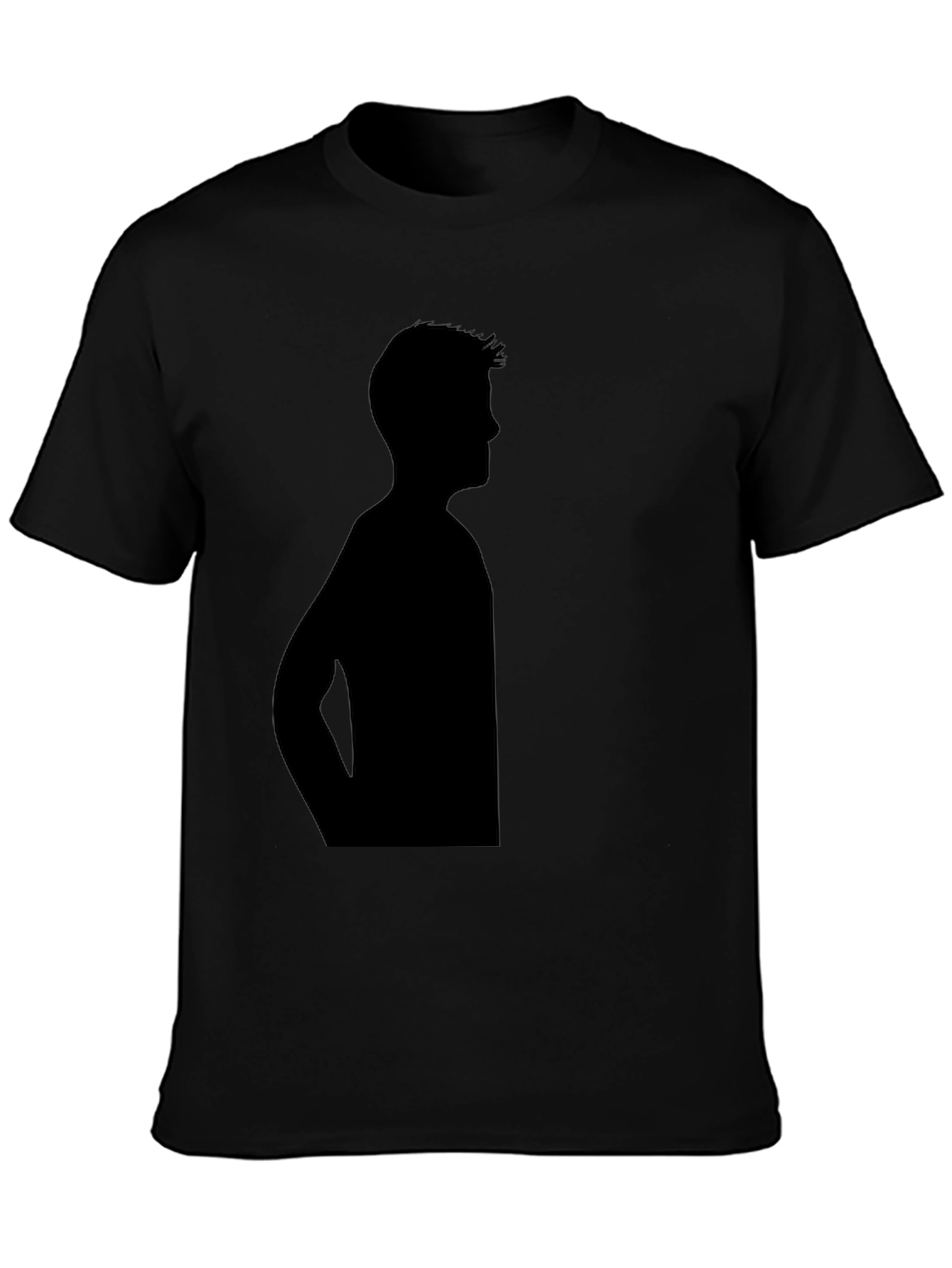 Mens Black Silhouette Graphic Tee