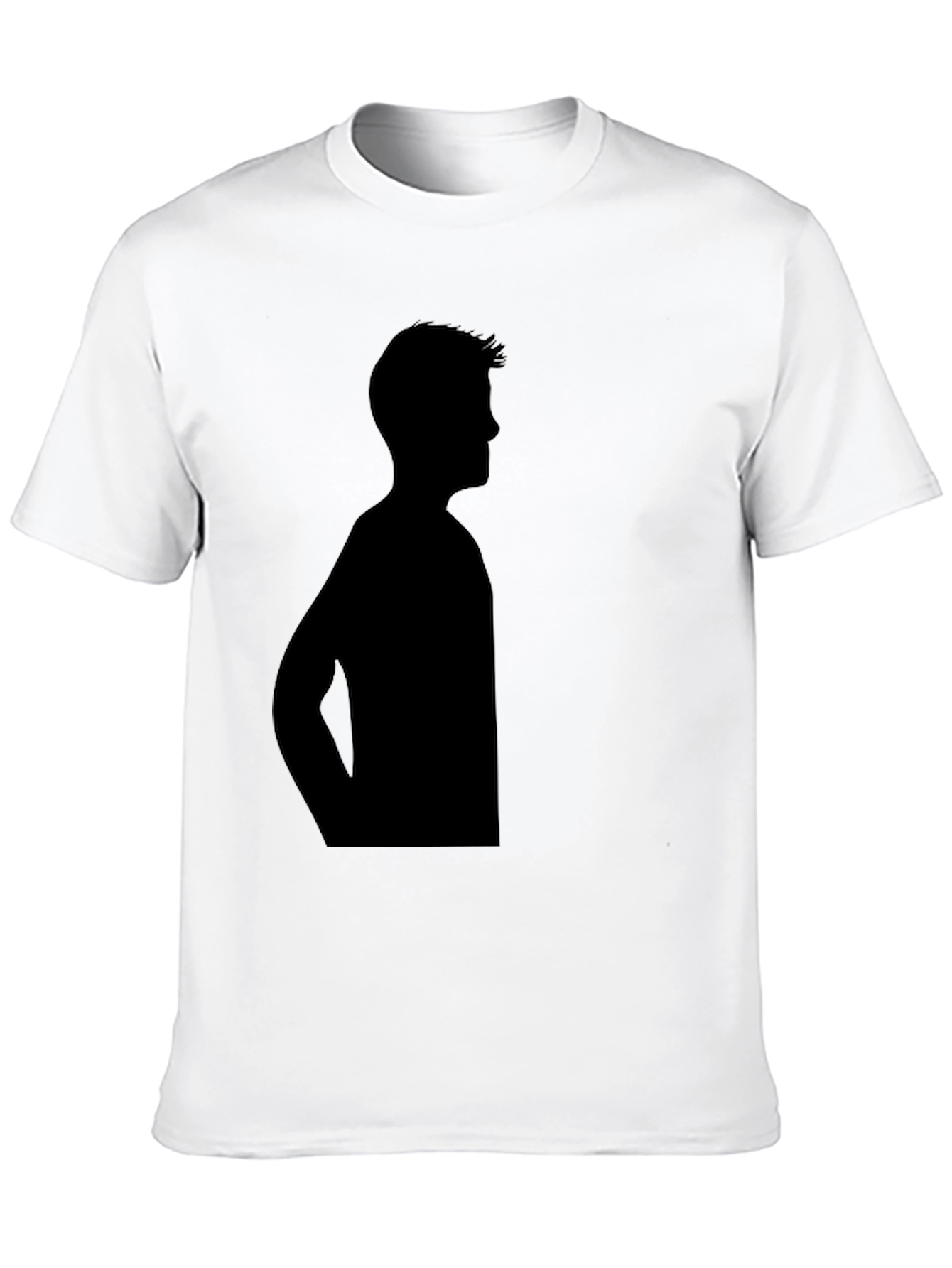 Mens Black Silhouette Graphic Tee