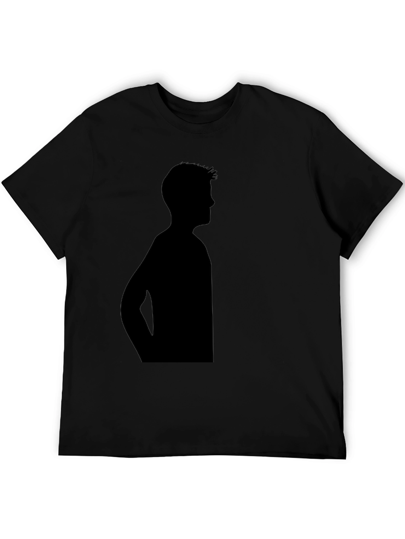 Mens Black Silhouette Graphic Tee