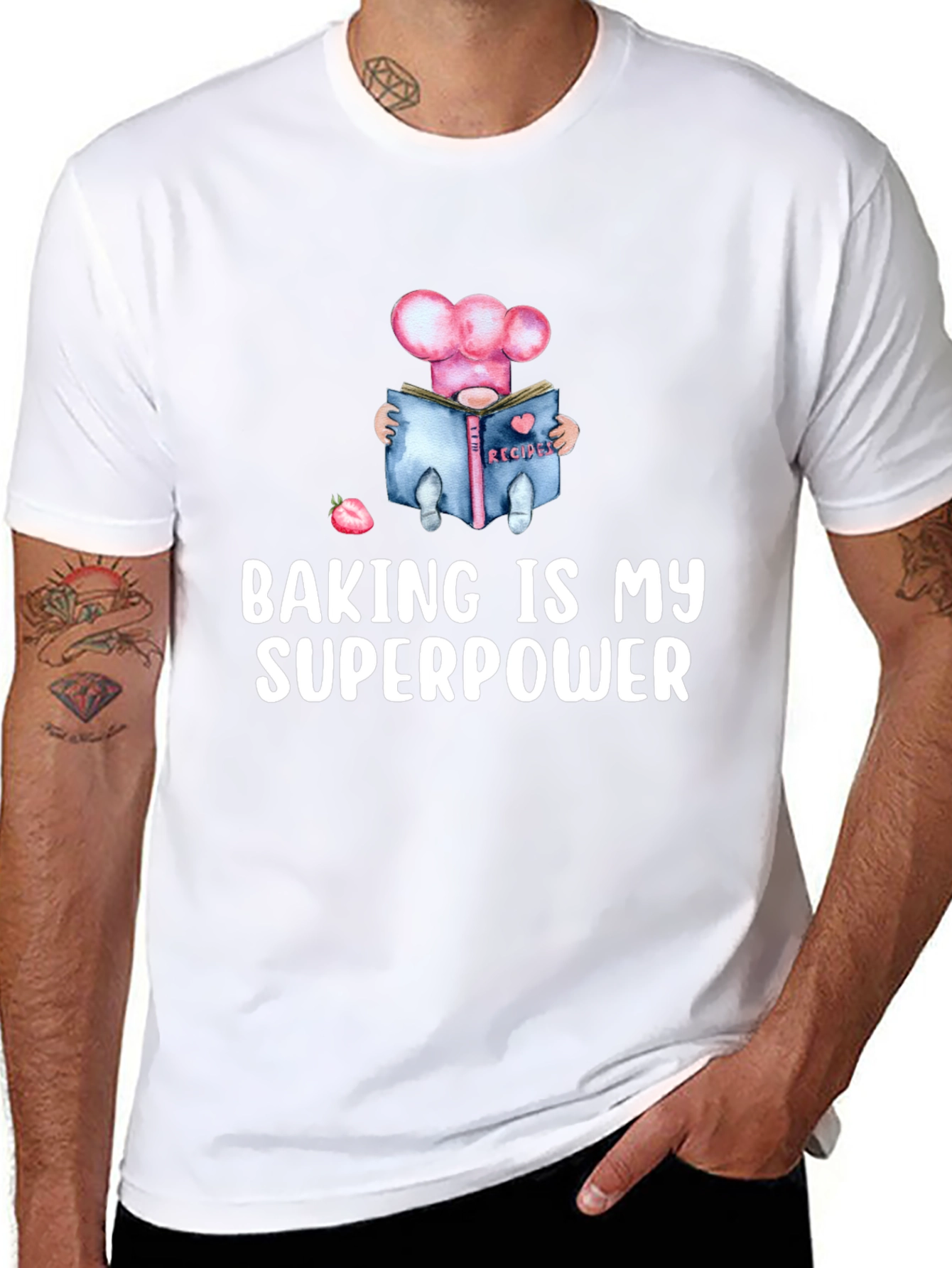 Baking Is My Superpower T-Shirt - Chef Gnome Design