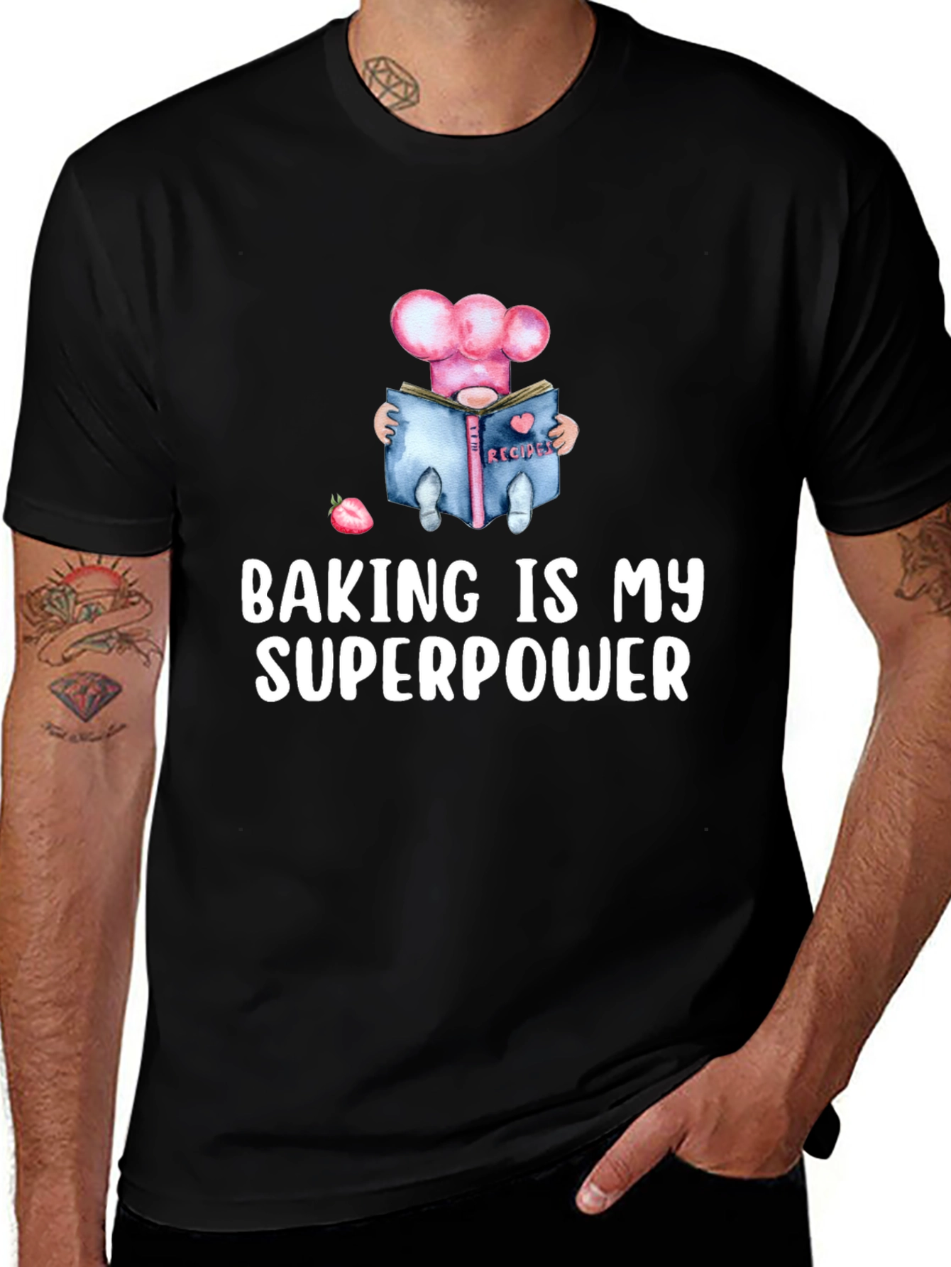 Baking Is My Superpower T-Shirt - Chef Gnome Design