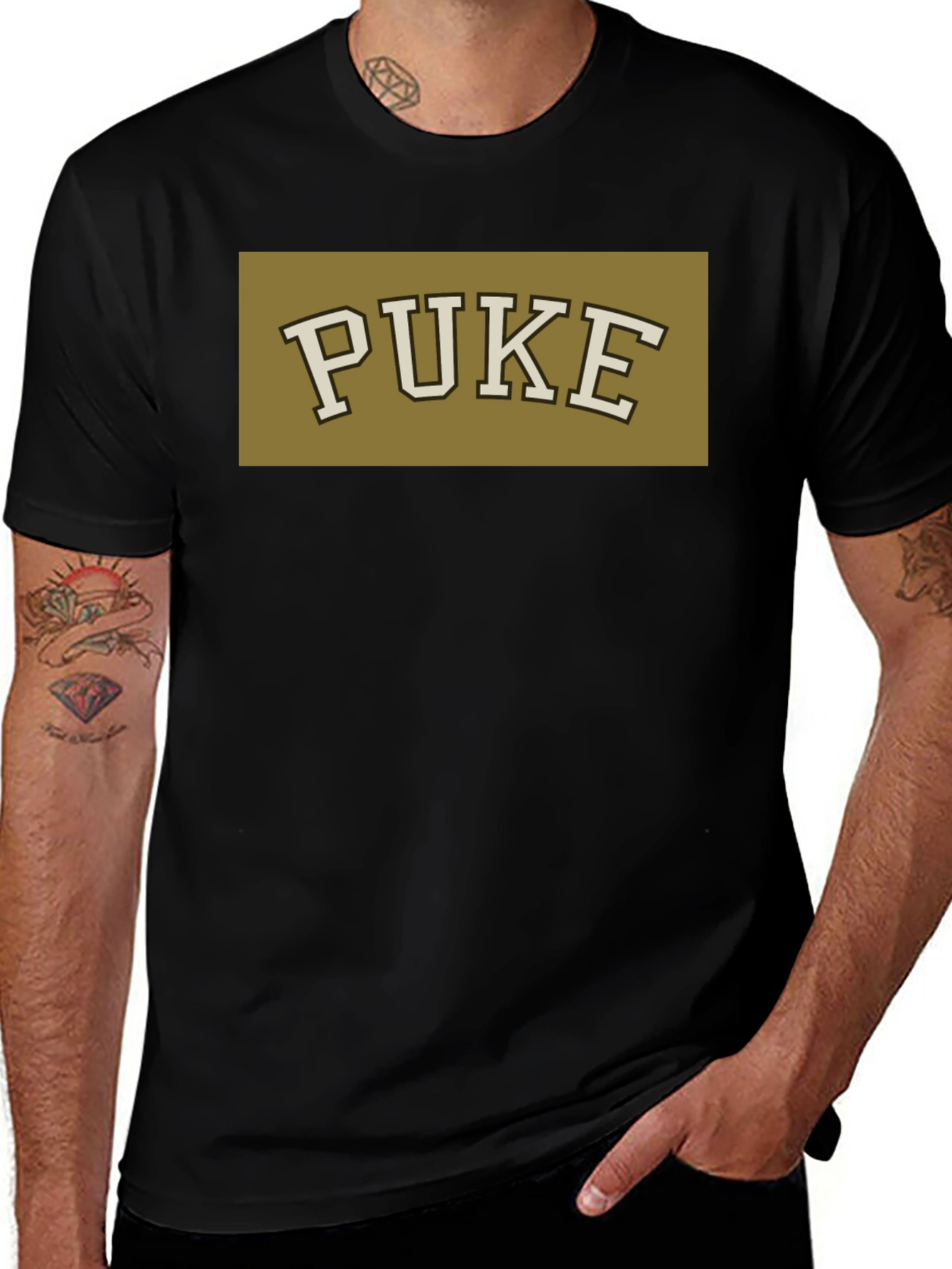 PUKE Graphic Tee - Unisex Cotton Casual T-Shirt
