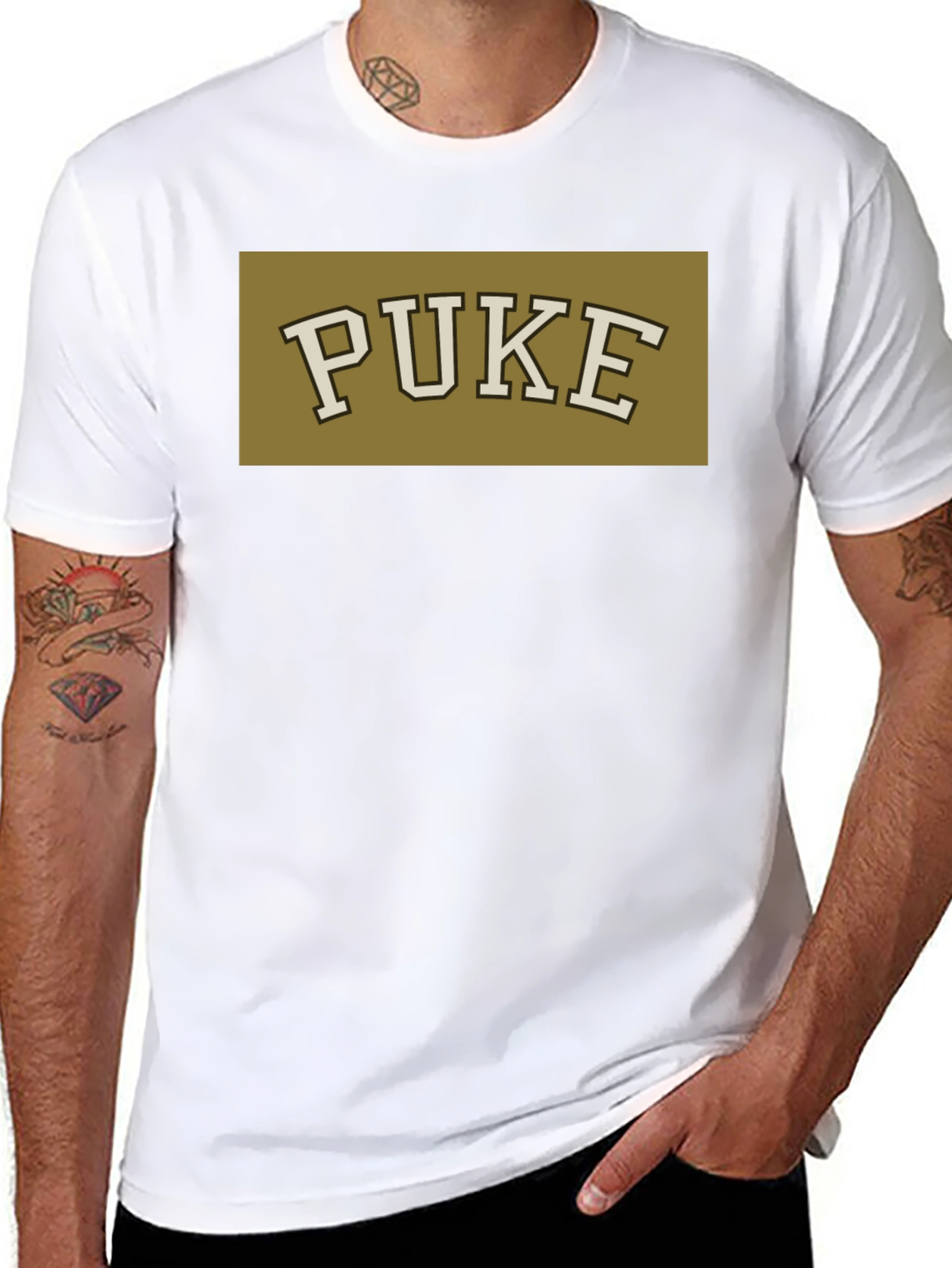 PUKE Graphic Tee - Unisex Cotton Casual T-Shirt