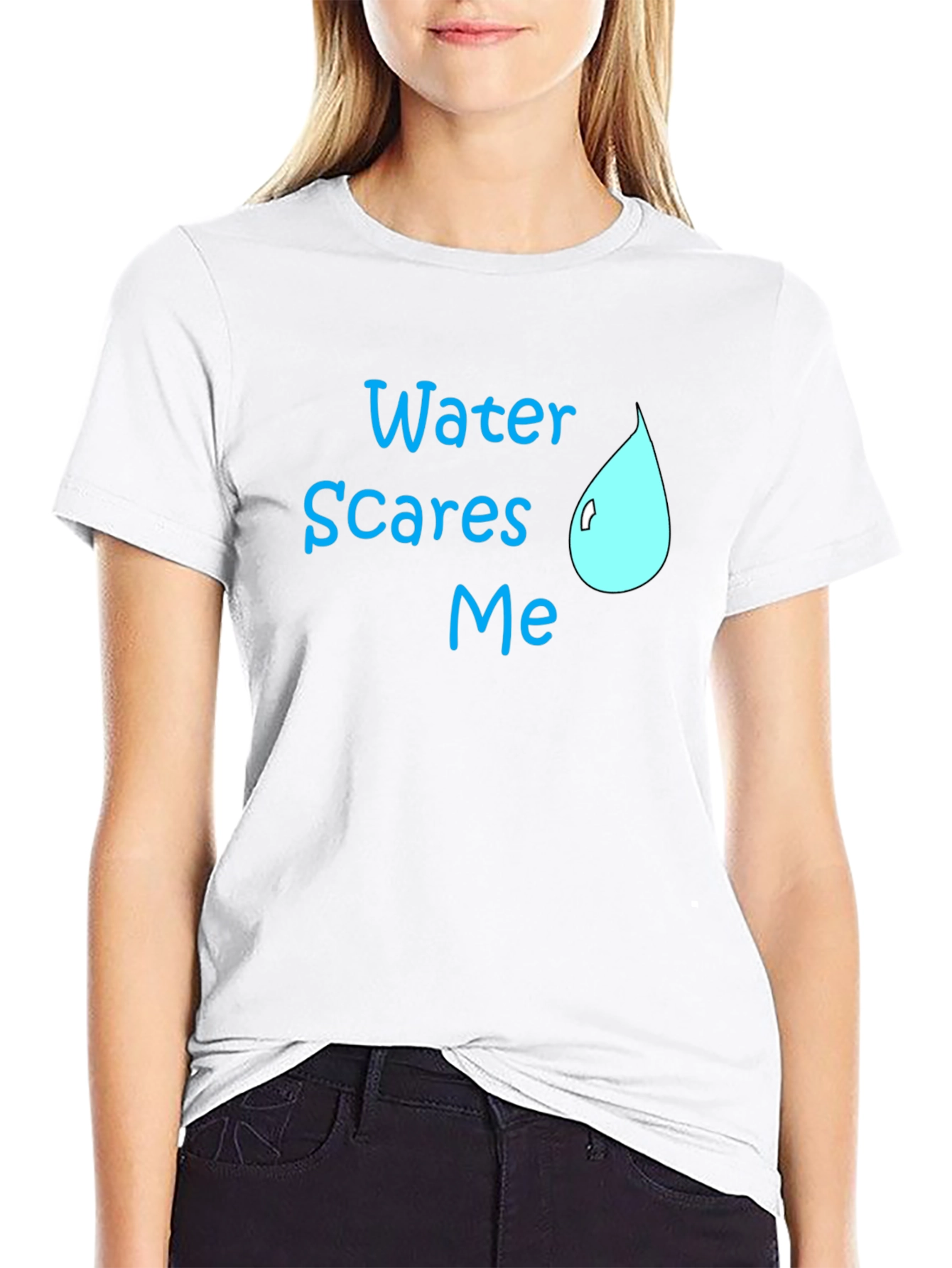 Water Scares Me T-Shirt - Humorous Graphic Tee