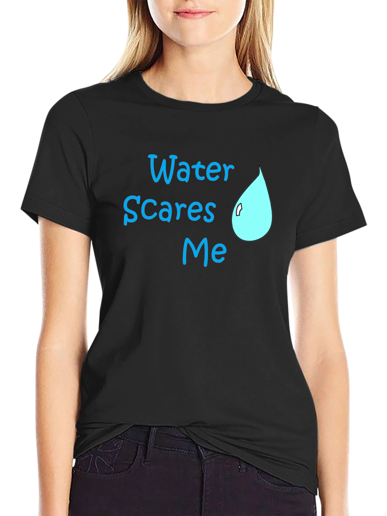 Water Scares Me T-Shirt - Humorous Graphic Tee