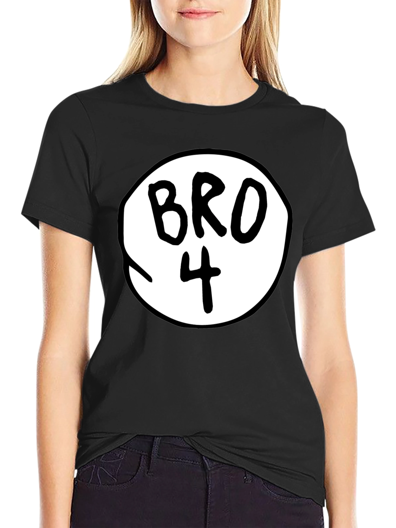 Bro Number 4 Black Tee
