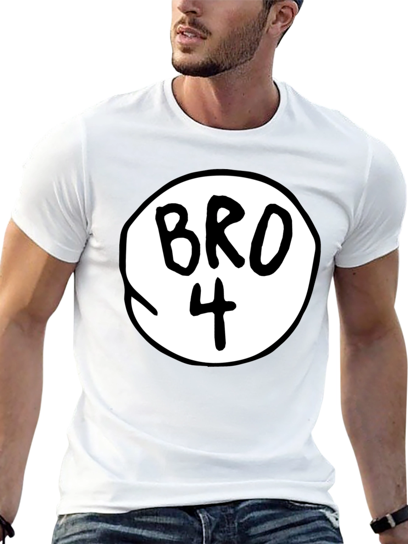 Bro Number 4 Black Tee