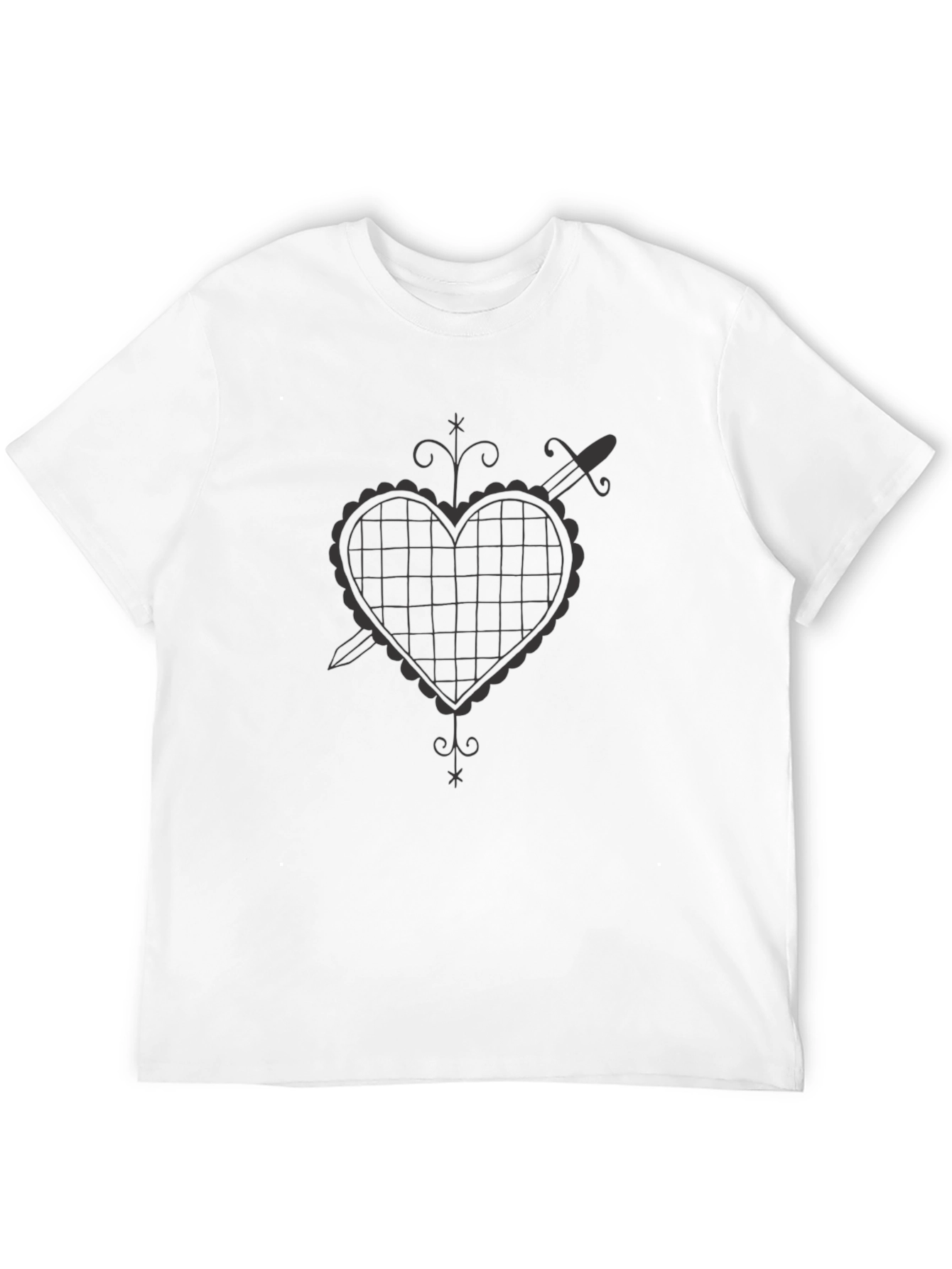 Heart & Dagger Graphic Tee - Mens Black T-Shirt