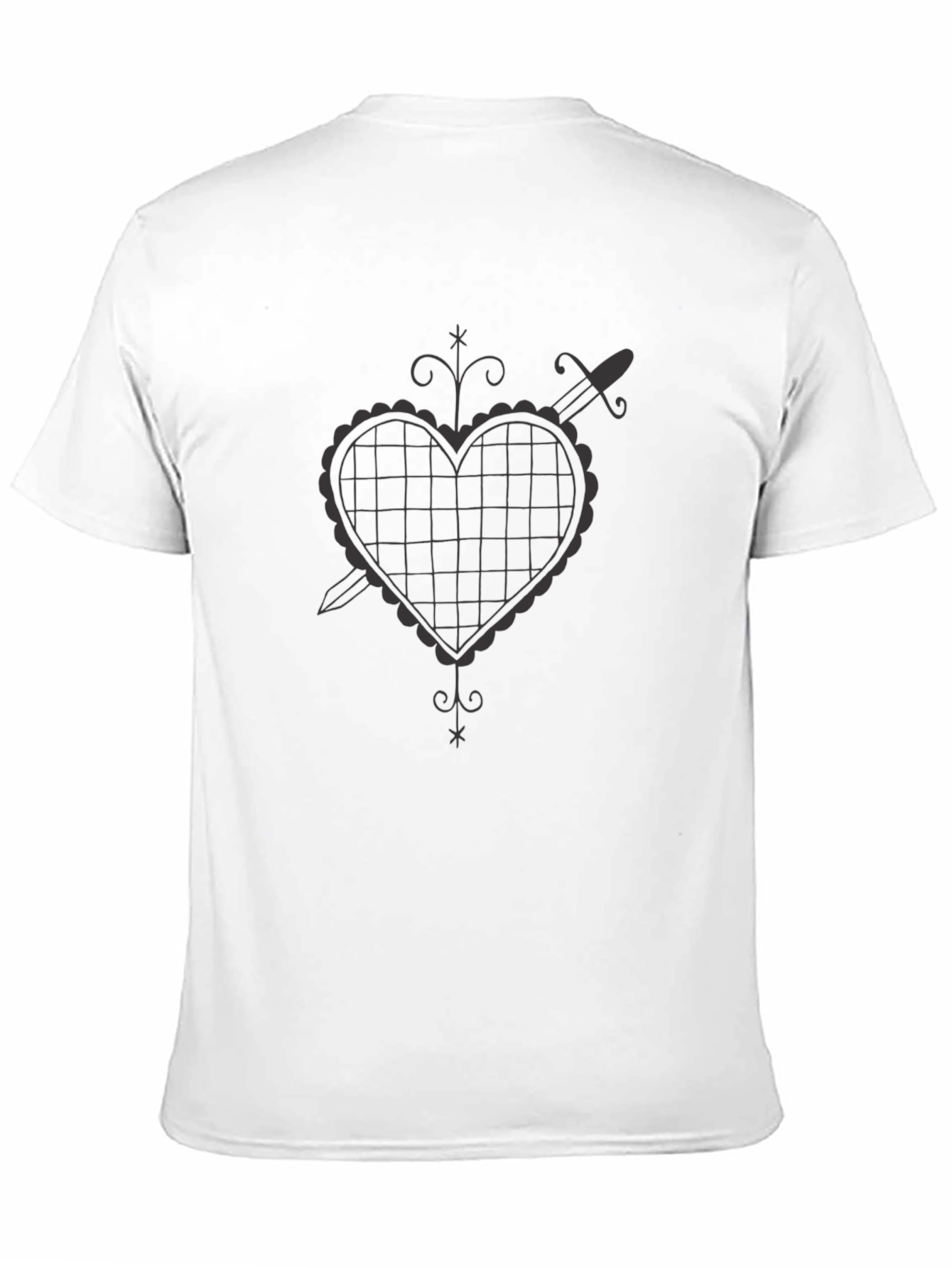 Heart & Dagger Graphic Tee - Mens Black T-Shirt