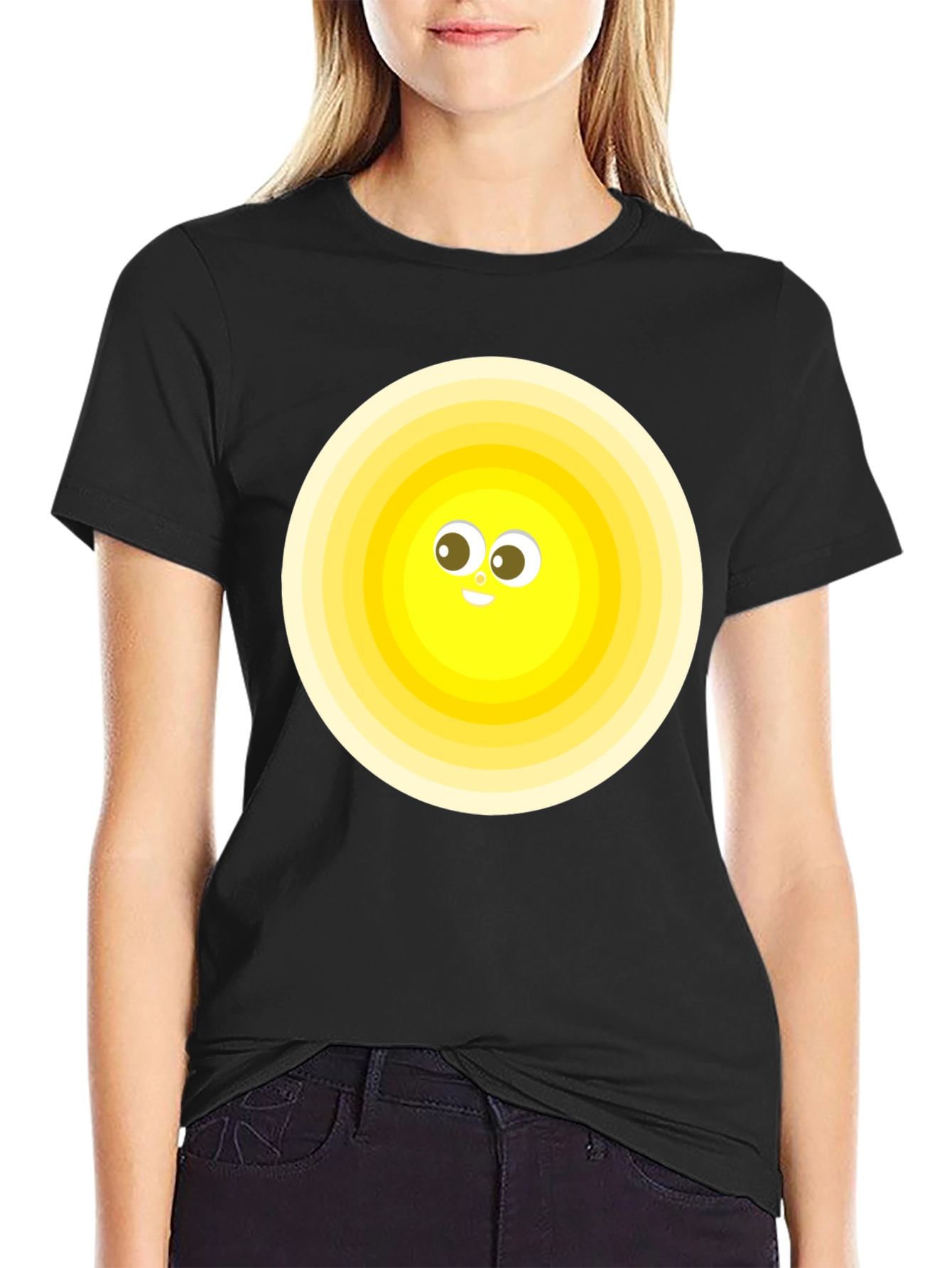Cheerful Sun Graphic Tee - Soft Cotton Blend