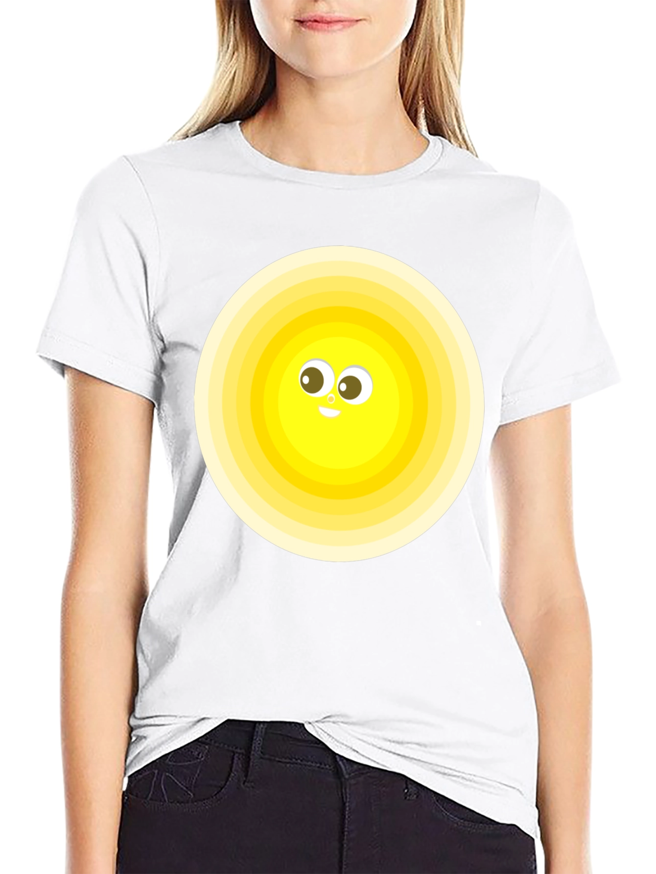 Cheerful Sun Graphic Tee - Soft Cotton Blend