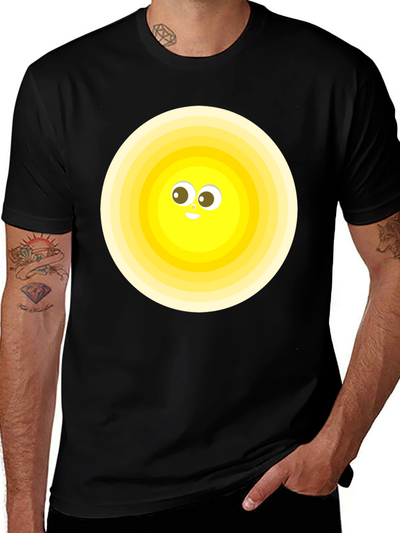 Cheerful Sun Graphic Tee - Soft Cotton Blend
