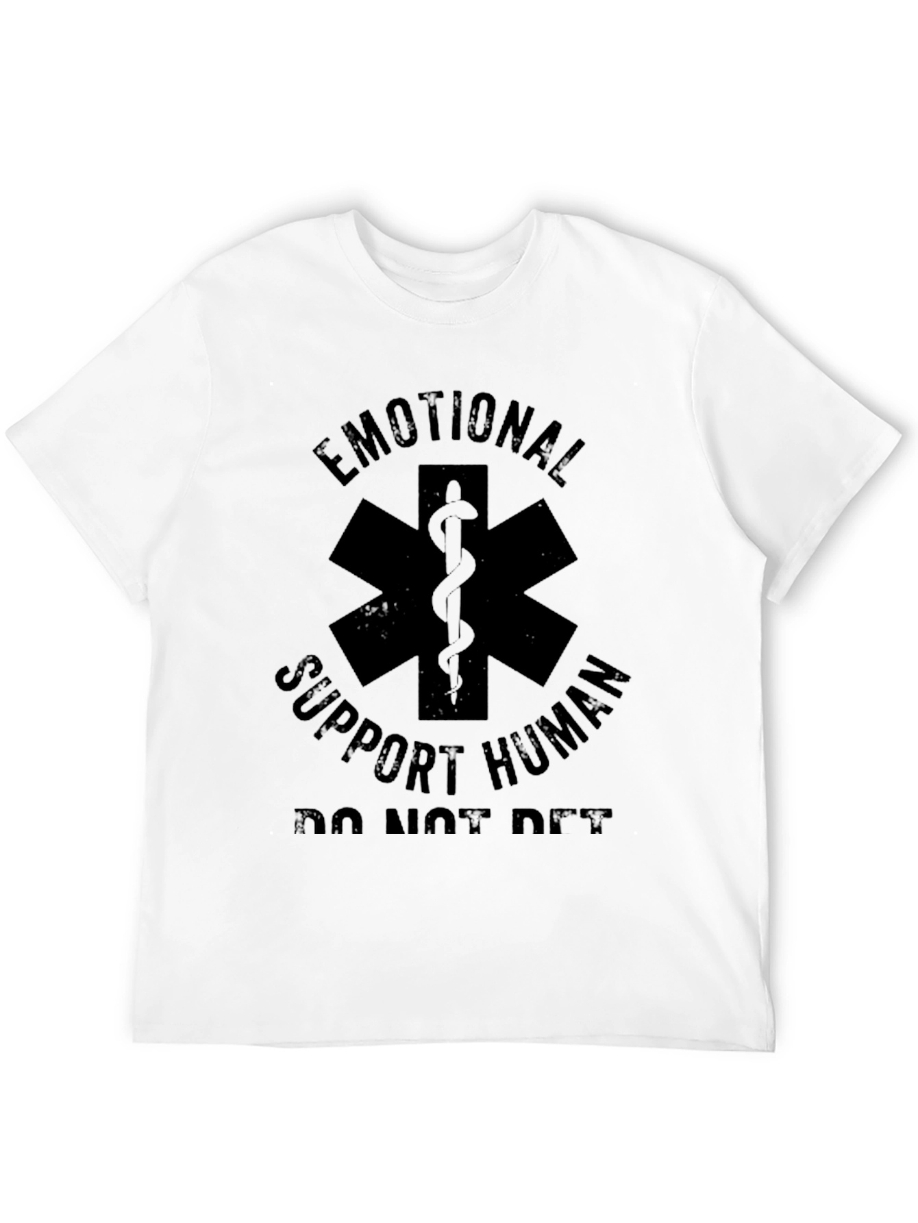 Emotional Support Human Black T-Shirt