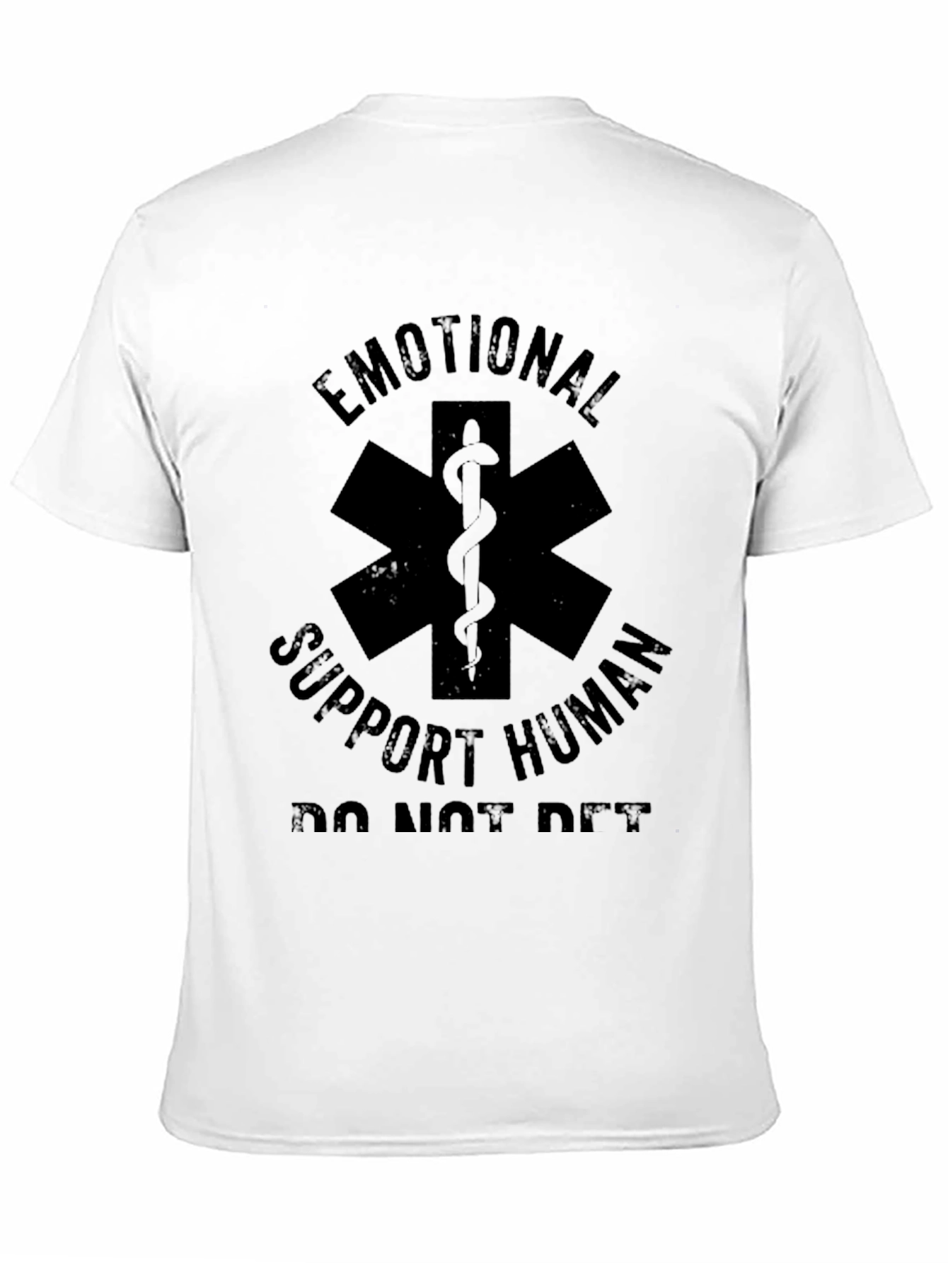 Emotional Support Human Black T-Shirt