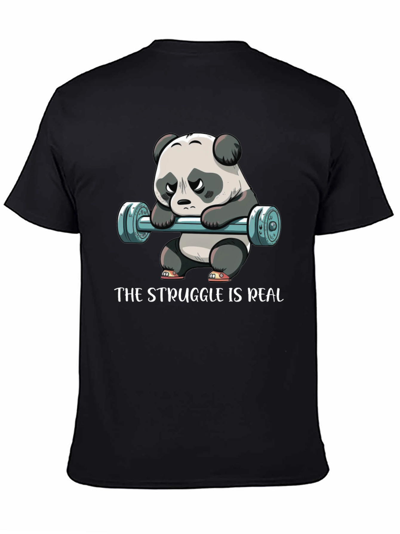Struggle is Real Panda Barbell T-Shirt